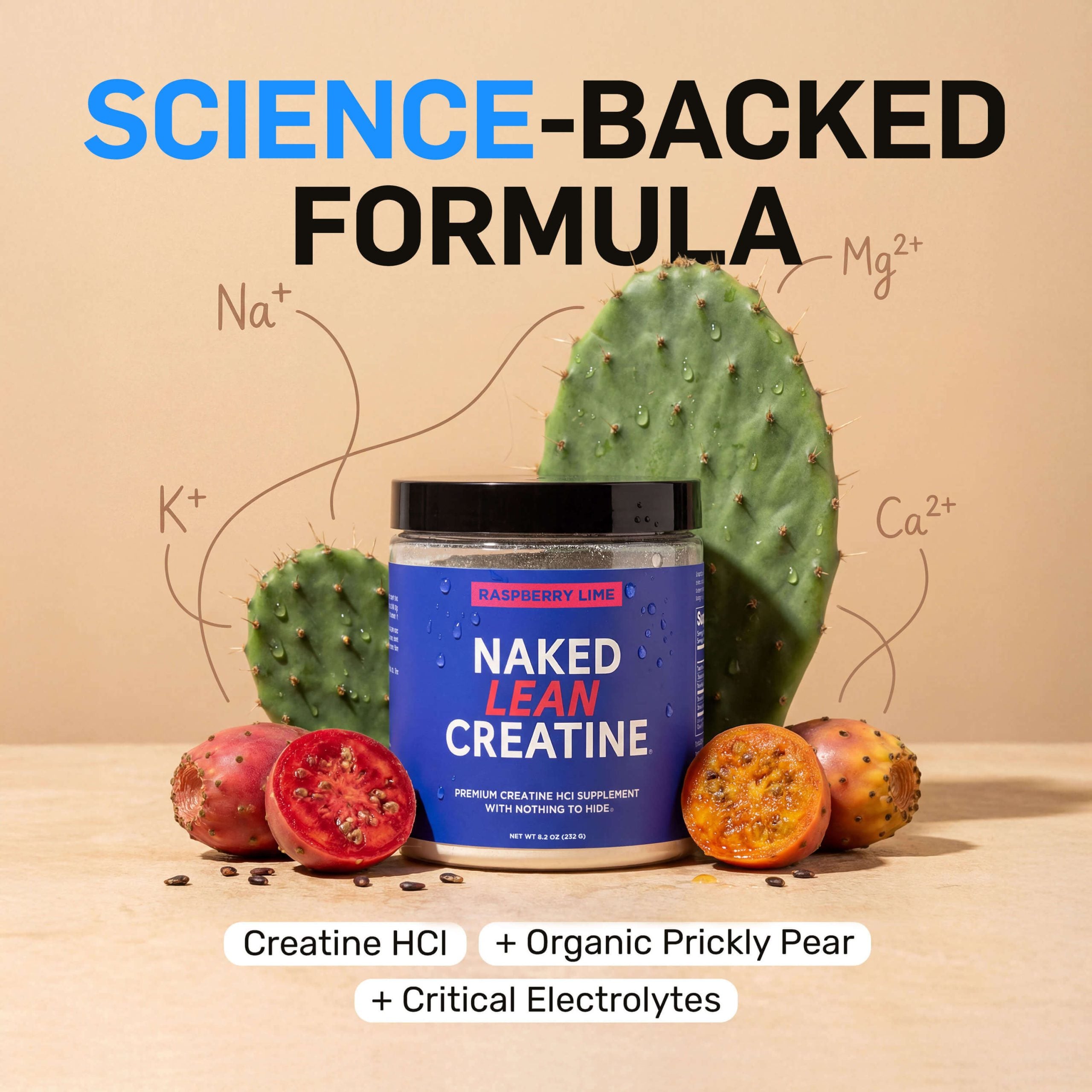 Raspberry Lime Creatine HCl Powder - Raspberry Lime Made for Quick Mixing Around Workouts