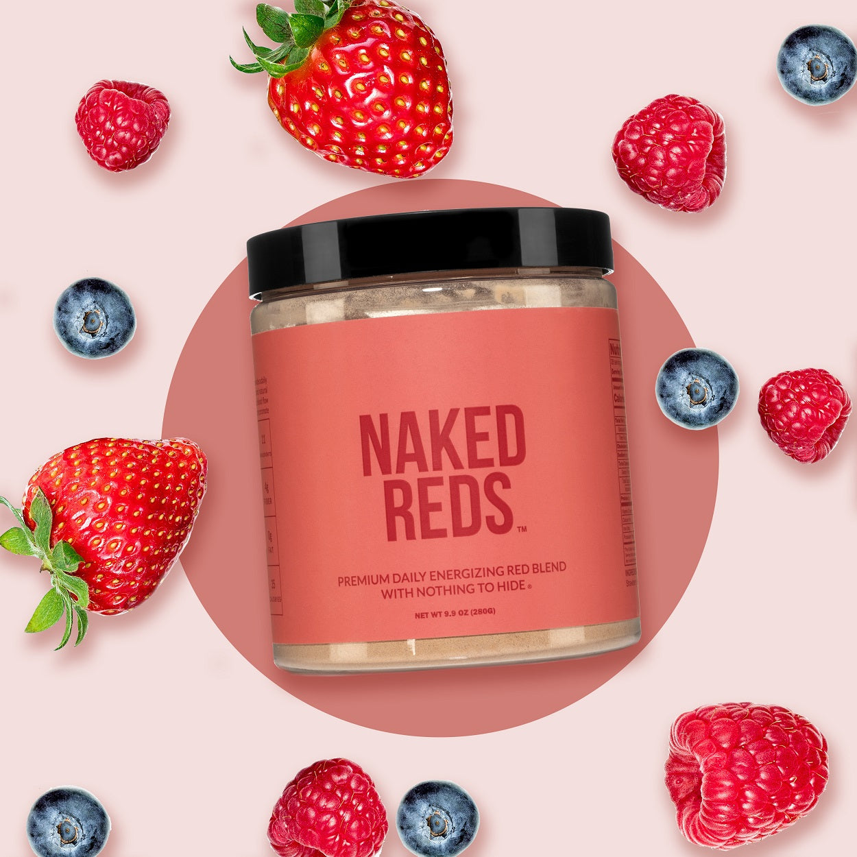 Red Fruit and Vegetable Blend Powder Made for Flexible Home or Travel Use