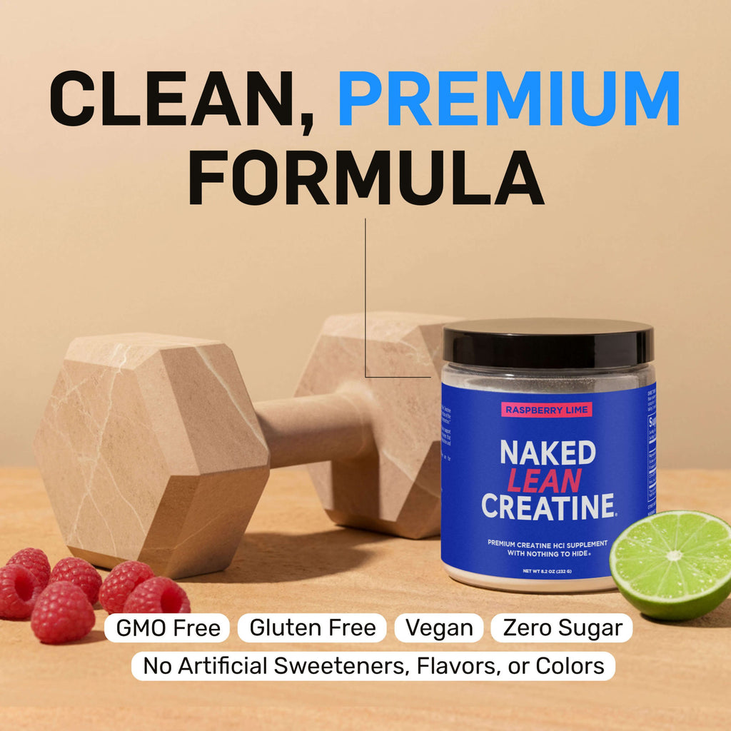 Raspberry Lime Creatine HCl Powder - Raspberry Lime Made for Quick Mixing Around Workouts