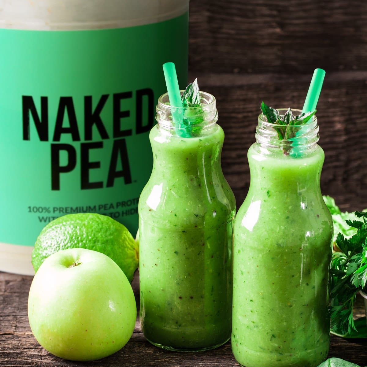Vanilla Pea Protein Powder - Vanilla - Compact Size Made for Shakes, Smoothies and Recipes