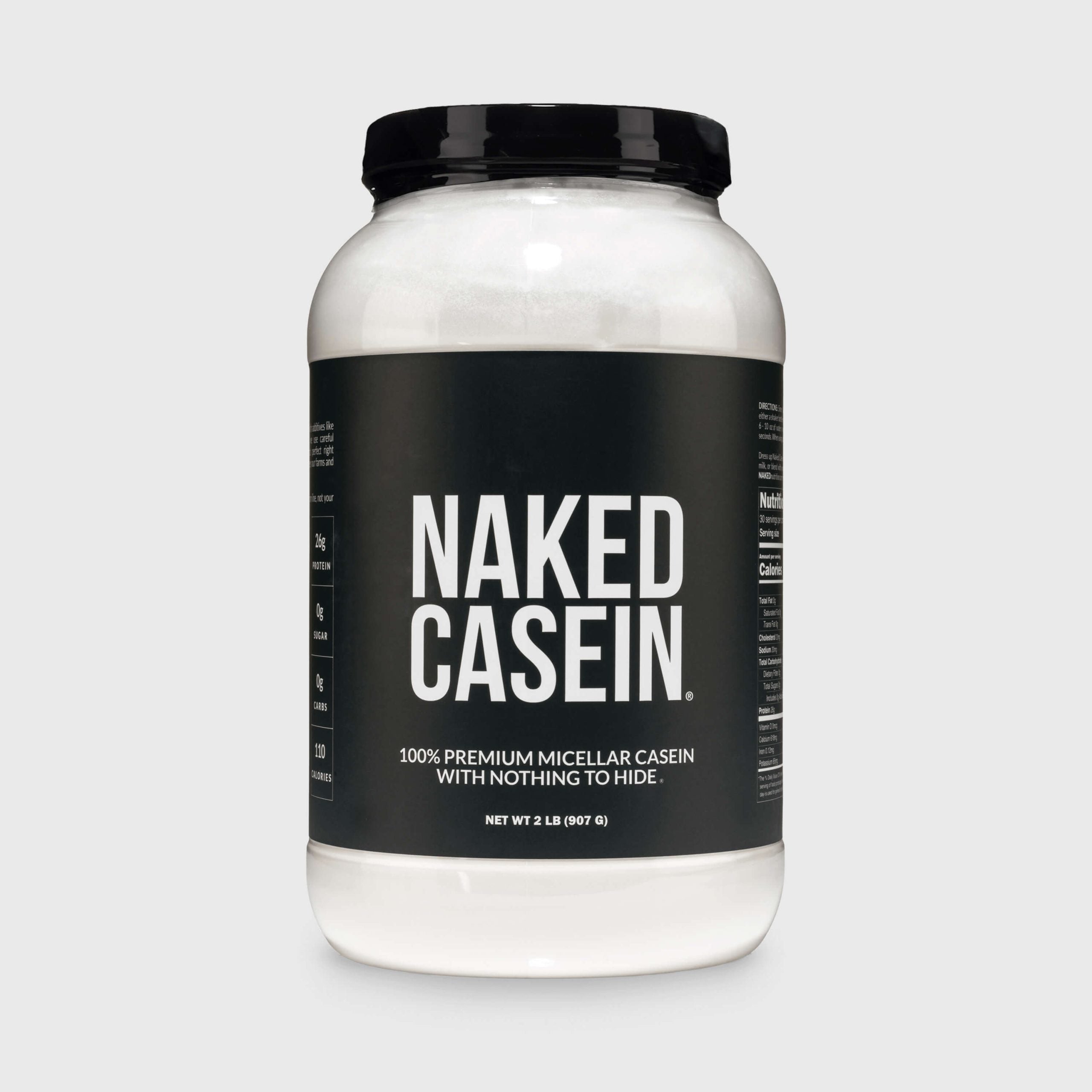 Micellar Casein Protein Powder - Unflavored - Standard Size Made for Shakes, Smoothies and Recipes