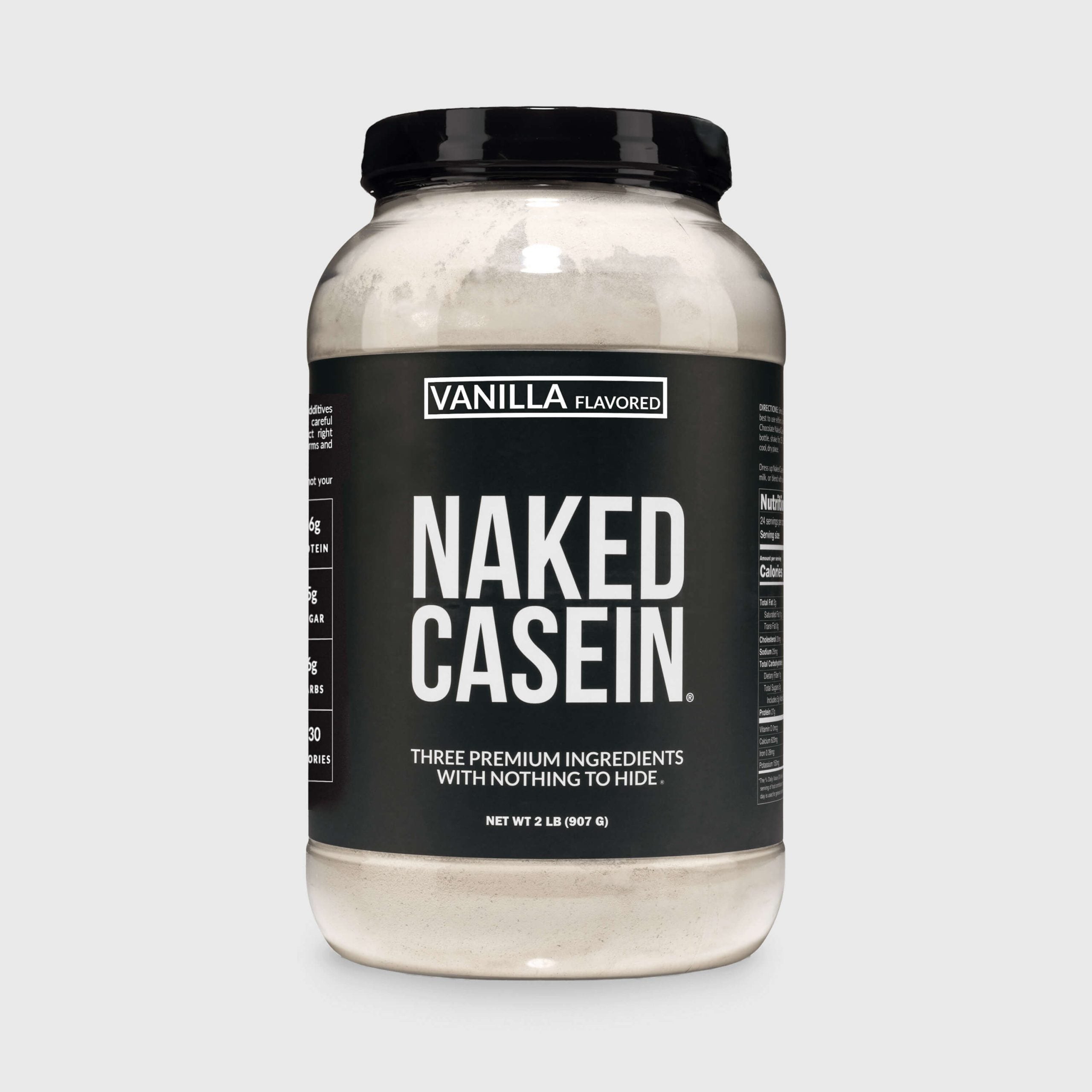 Vanilla Casein Protein Powder - Vanilla - Standard Size Made for Shakes, Smoothies and Recipes
