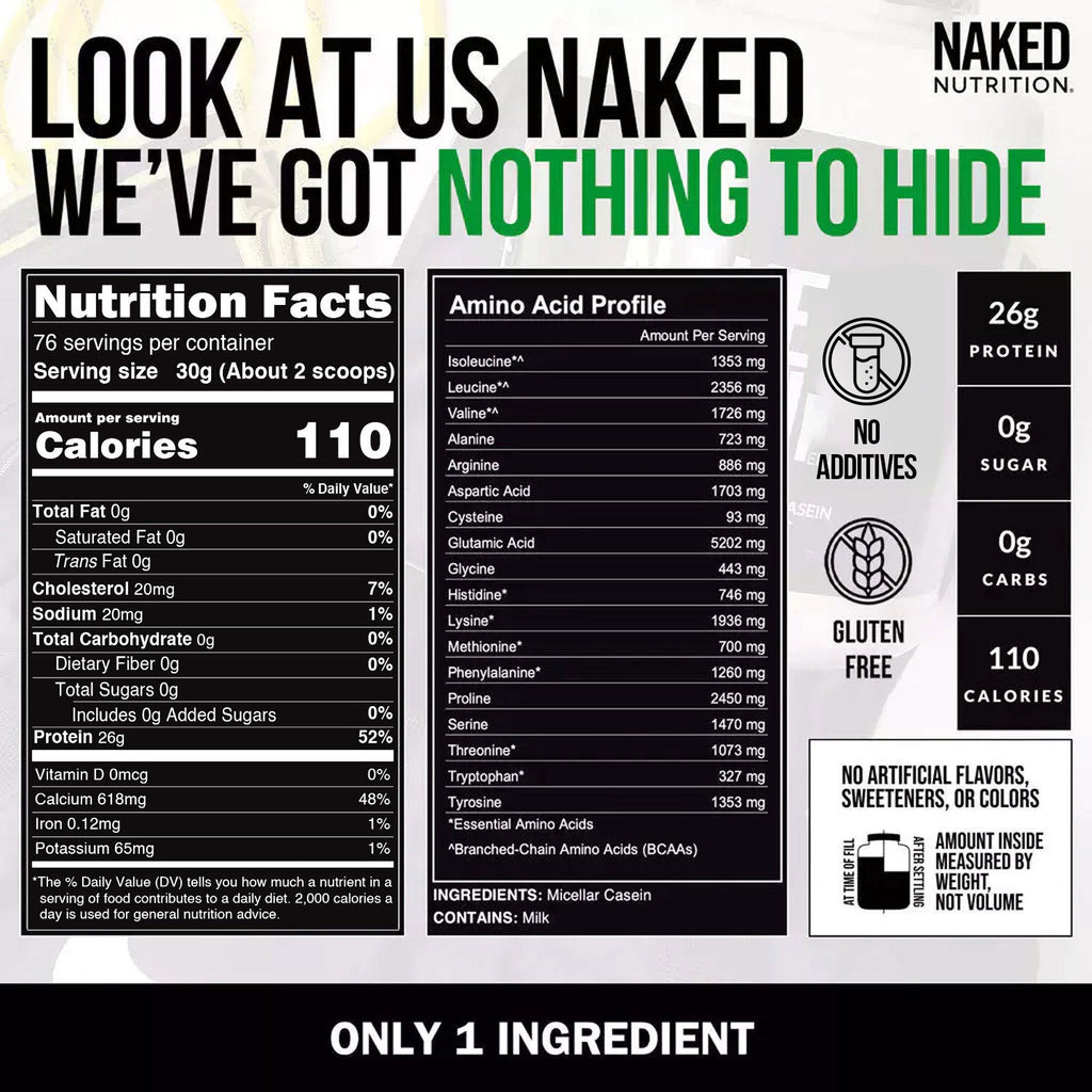Micellar Casein Protein Powder - Unflavored - Value Size Made for Shakes, Smoothies and Recipes