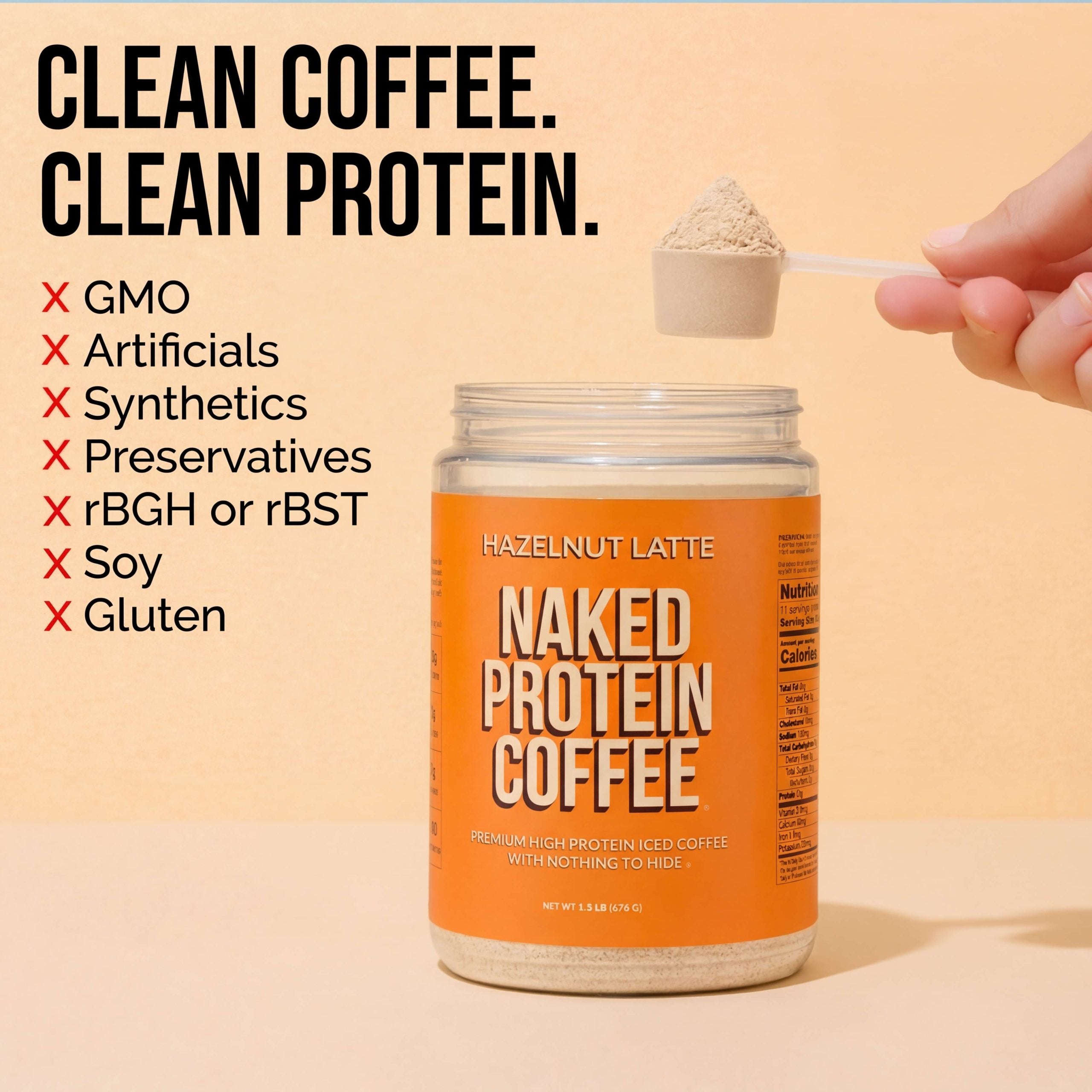 Hazelnut Latte Protein Iced Coffee - Hazelnut Latte Made for Quick Coffee - Based Protein Drinks