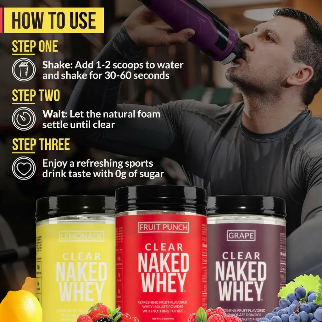Fruit Punch Whey Protein Isolate - Fruit Punch Made for Flexible Home or Travel Use