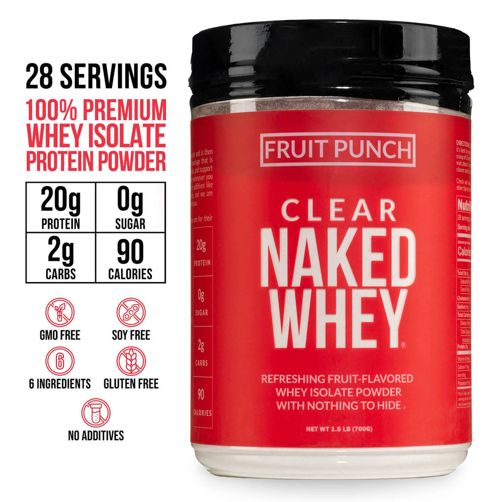 Fruit Punch Whey Protein Isolate - Fruit Punch Made for Flexible Home or Travel Use