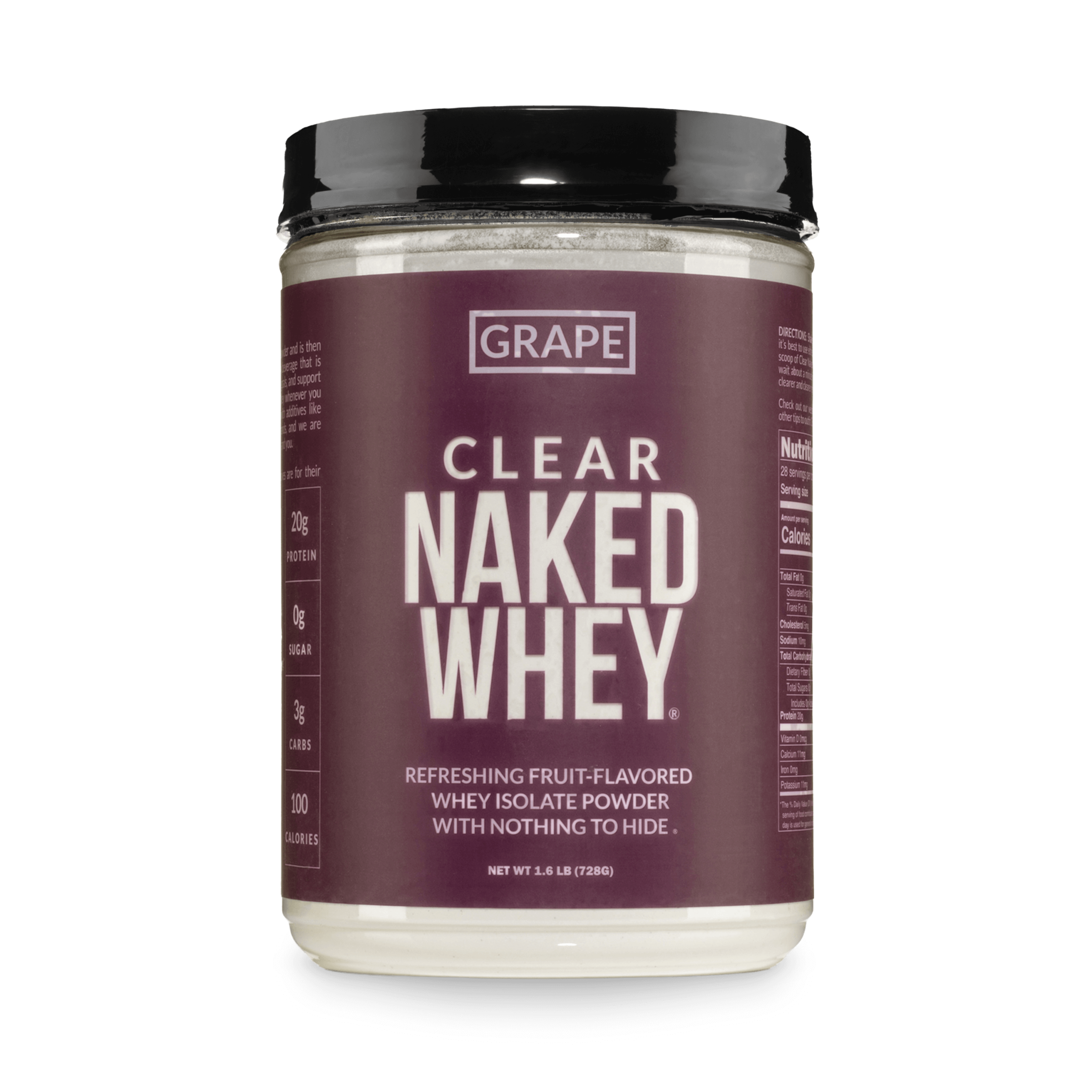 Grape Whey Protein Isolate - Grape Made for Flexible Home or Travel Use