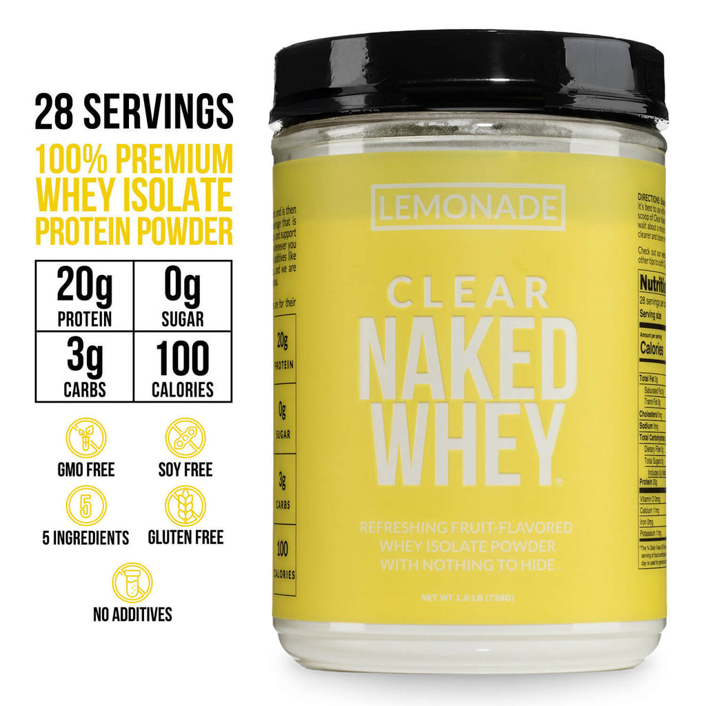 Lemonade Whey Protein Isolate - Lemonade Made for Flexible Home or Travel Use
