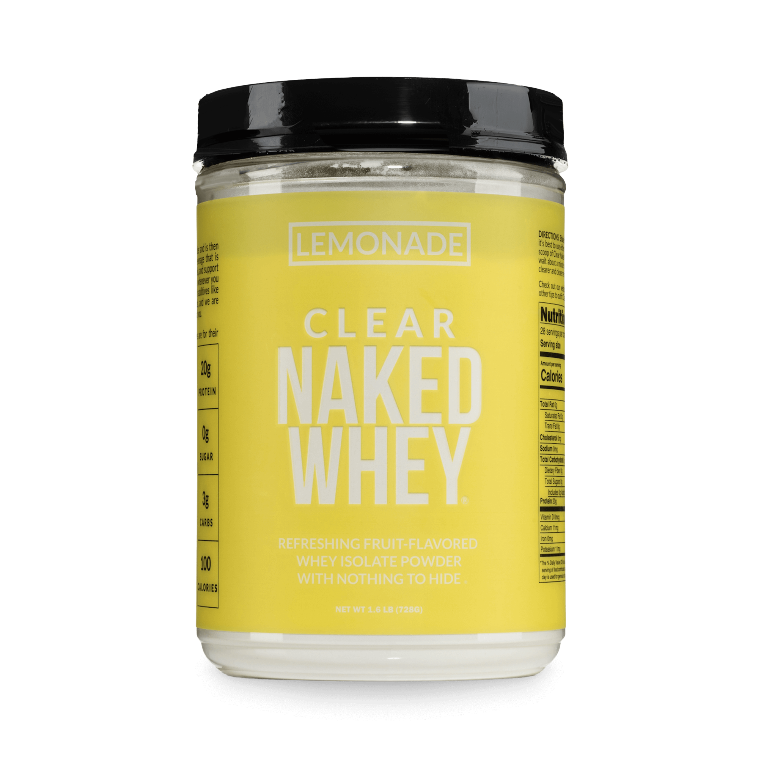 Lemonade Whey Protein Isolate - Lemonade Made for Flexible Home or Travel Use