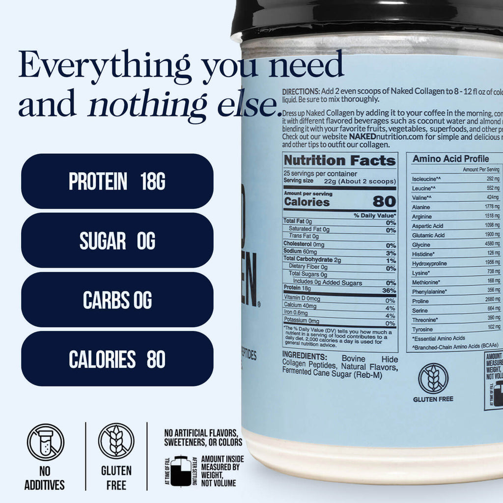 Caramel Collagen Peptides Powder - Caramel Collagen Peptides Made for Convenient Daily Collagen Use