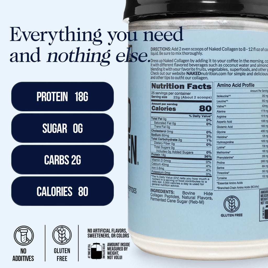 Vanilla Collagen Peptides Powder - Vanilla Collagen Peptides Made for Convenient Daily Collagen Use