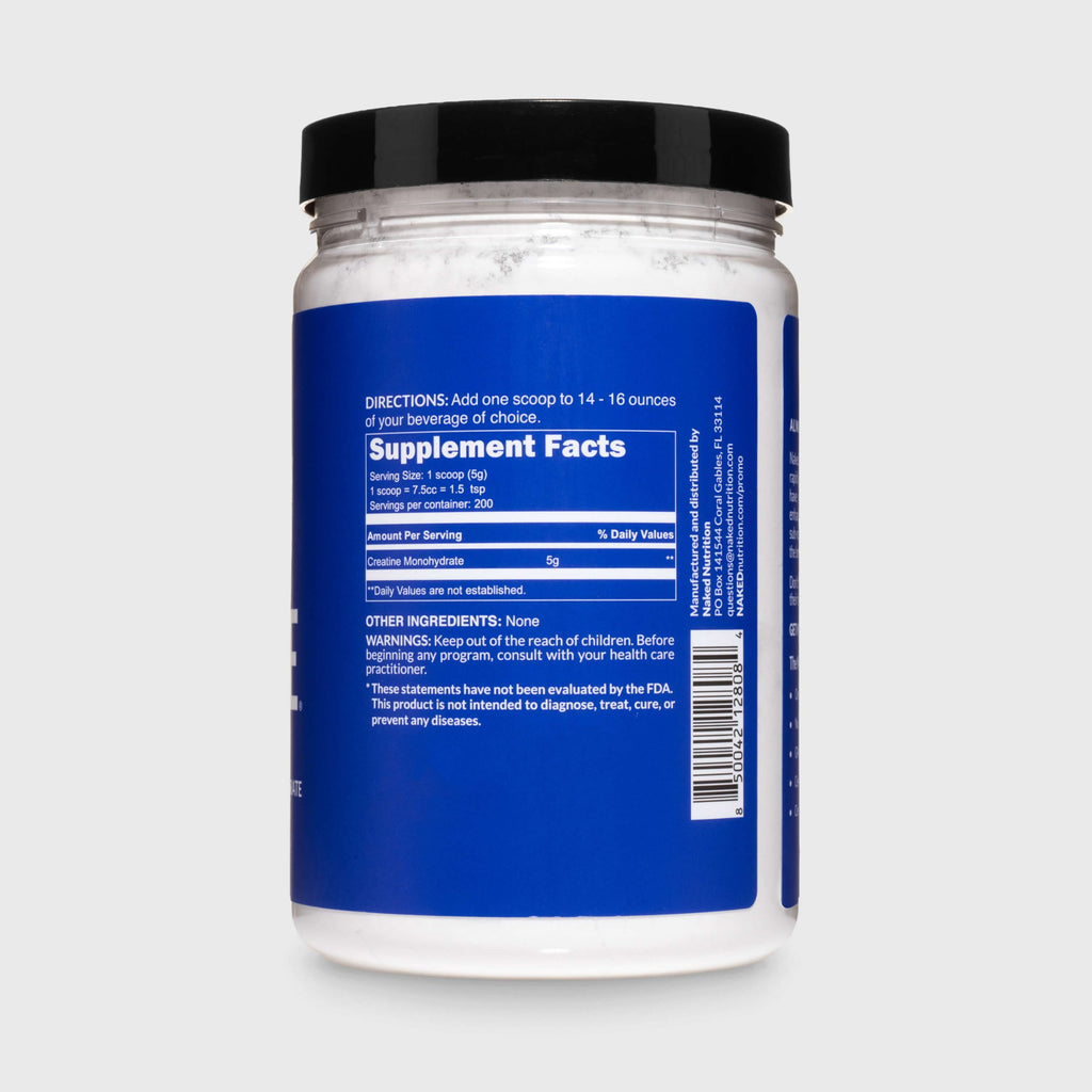 Creatine Monohydrate Powder - Unflavored - Standard Size Made for Quick Mixing Around Workouts