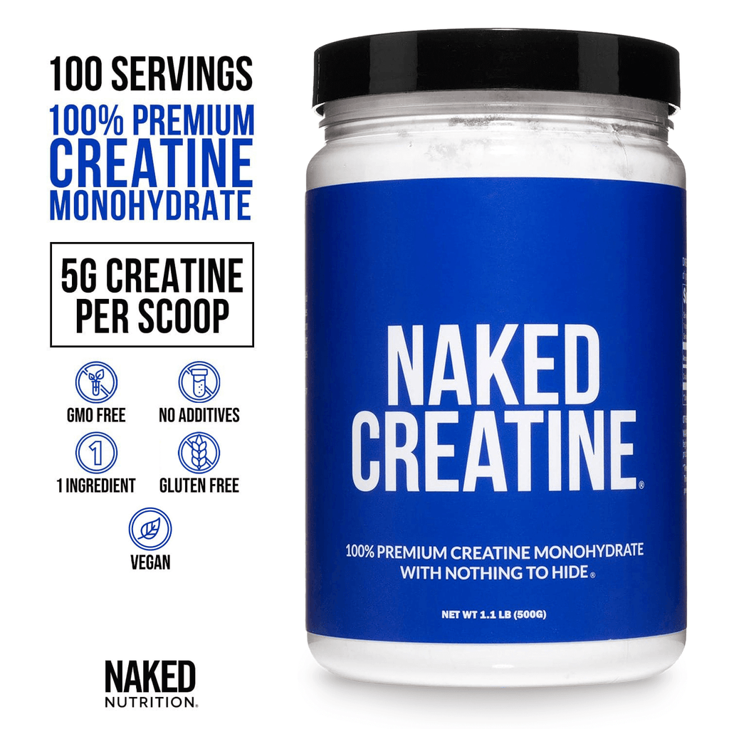 Creatine Monohydrate Powder - Unflavored - Standard Size Made for Quick Mixing Around Workouts