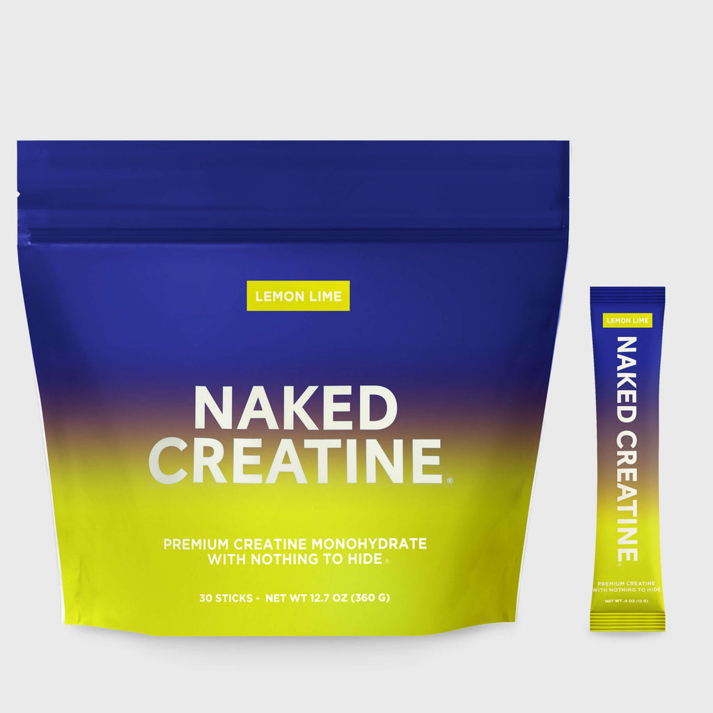 Lemon Lime Creatine Travel Packs - Lemon Lime Sticks Made for Quick Mixing Around Workouts