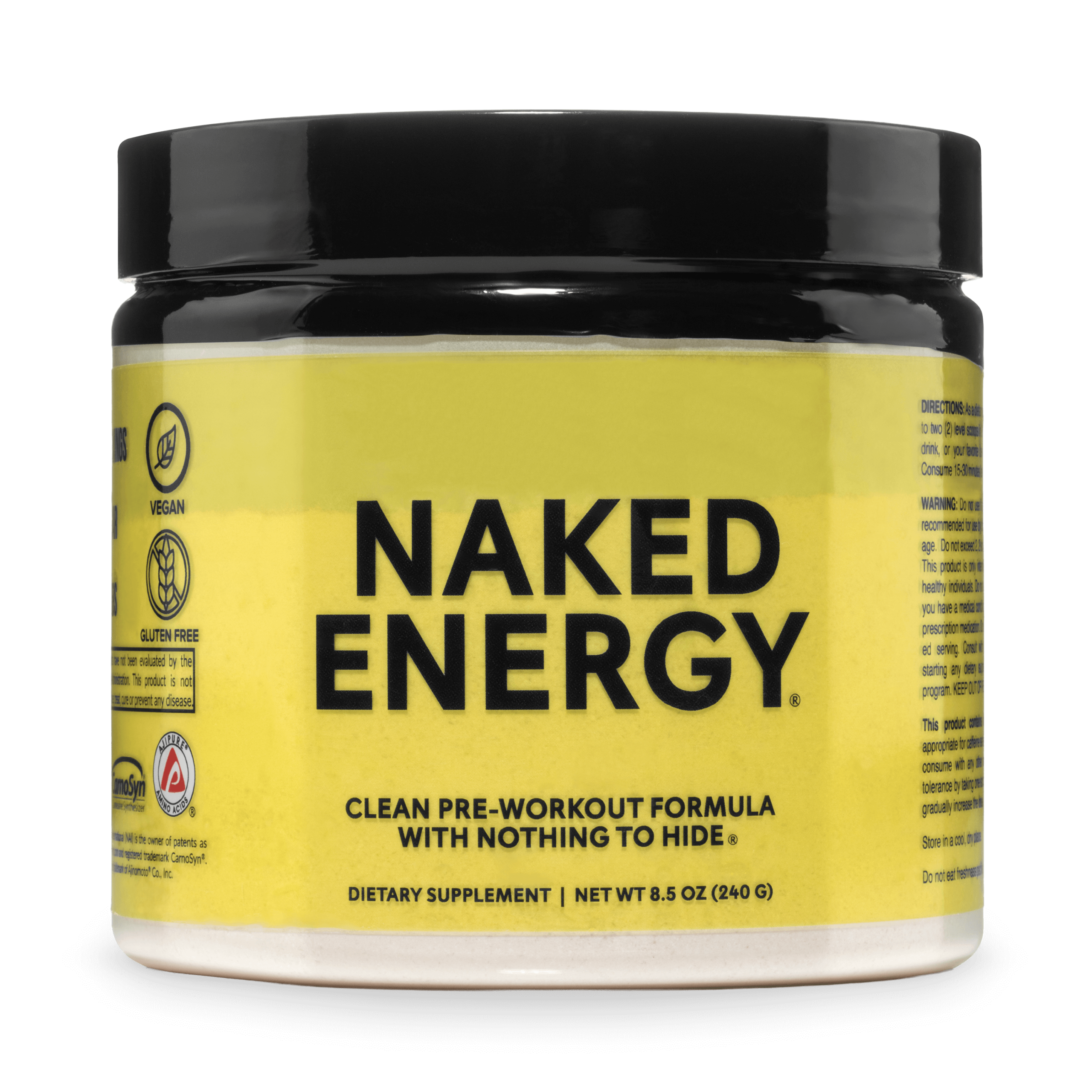 Pre Workout Supplement - Unflavored Made for Quick Mixing Around Workouts