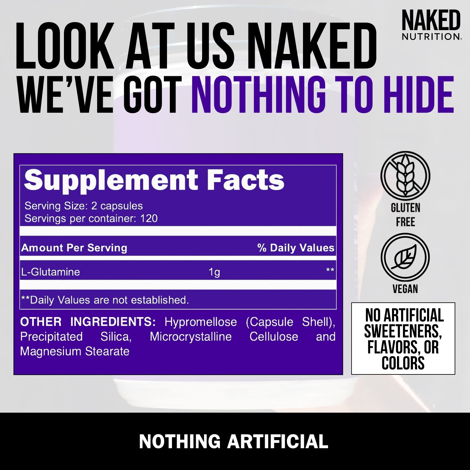 Glutamine Capsules - Capsules Made for Quick Mixing Around Workouts