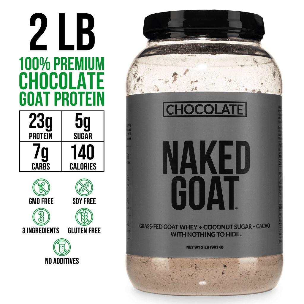 Chocolate Goat Whey Protein Powder - Chocolate Made for Shakes, Smoothies and Recipes
