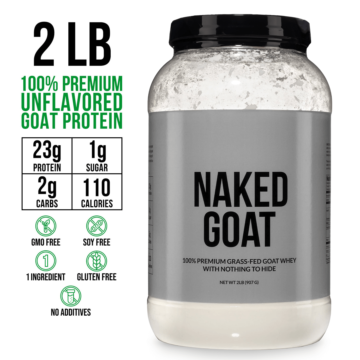 Goat Whey Protein Powder - Unflavored Made for Shakes, Smoothies and Recipes