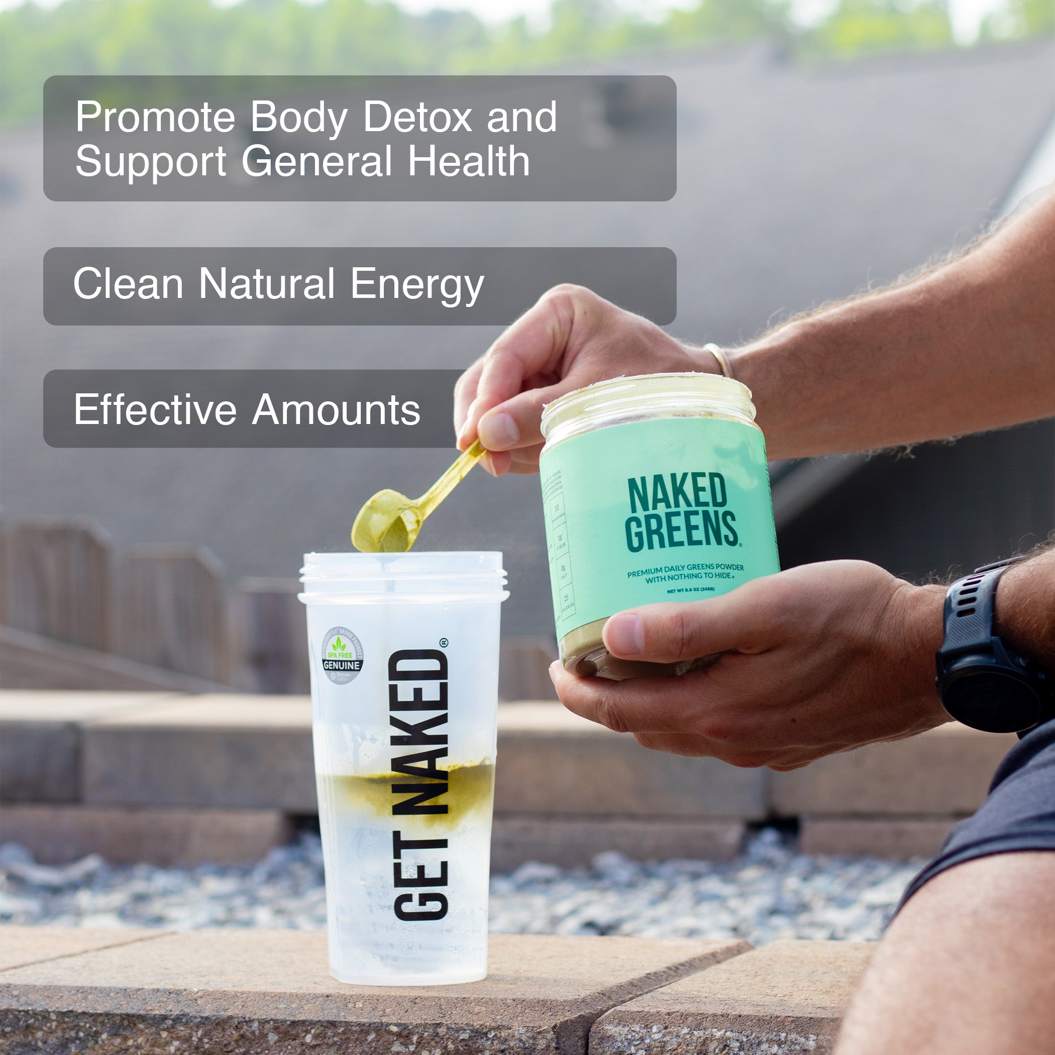 Organic Greens, Prebiotic and Probiotic Powder Made for Flexible Home or Travel Use