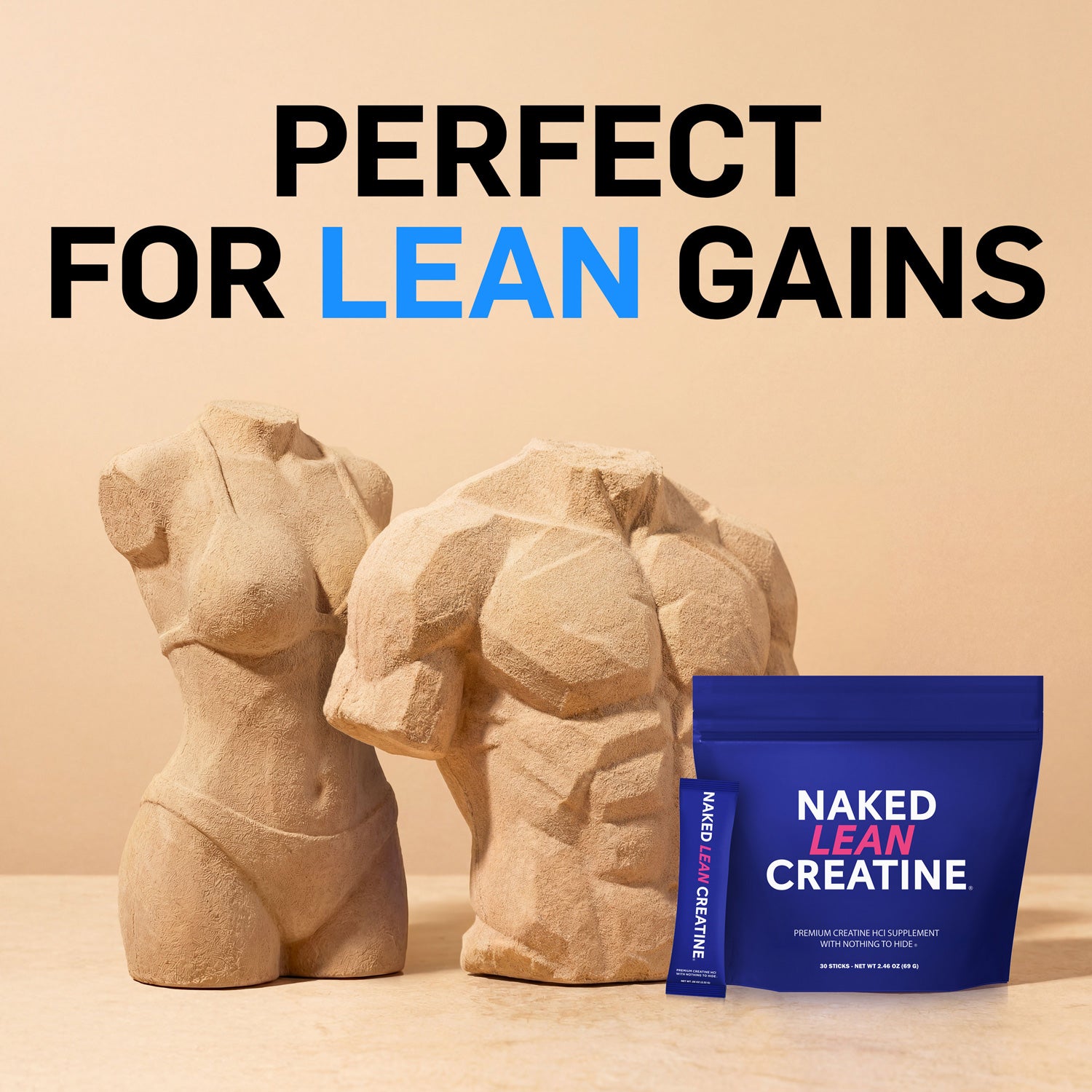 Creatine HCl Travel Packets - Stick Packs Made for Quick Mixing Around Workouts