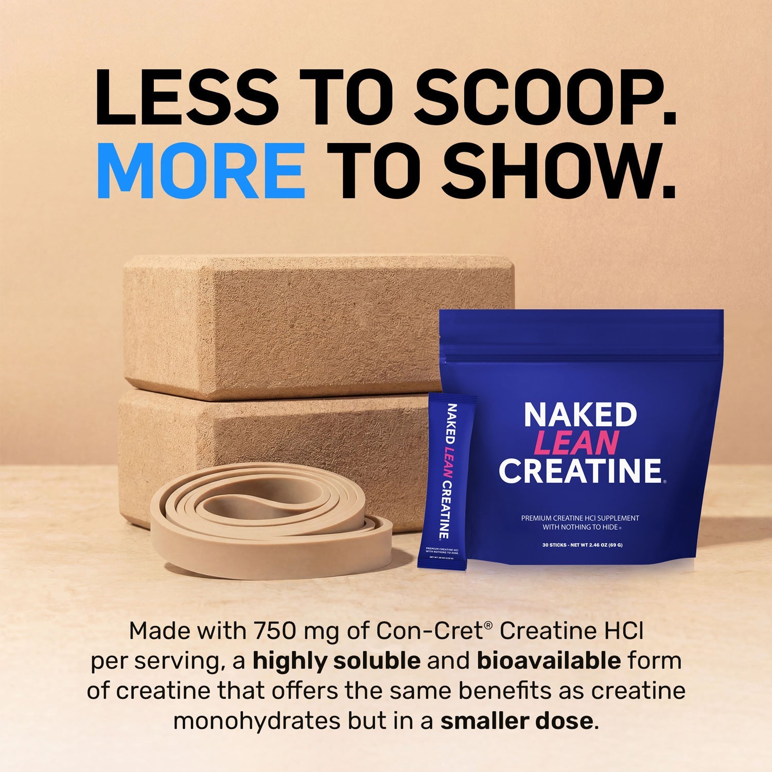 Creatine HCl Travel Packets - Stick Packs Made for Quick Mixing Around Workouts