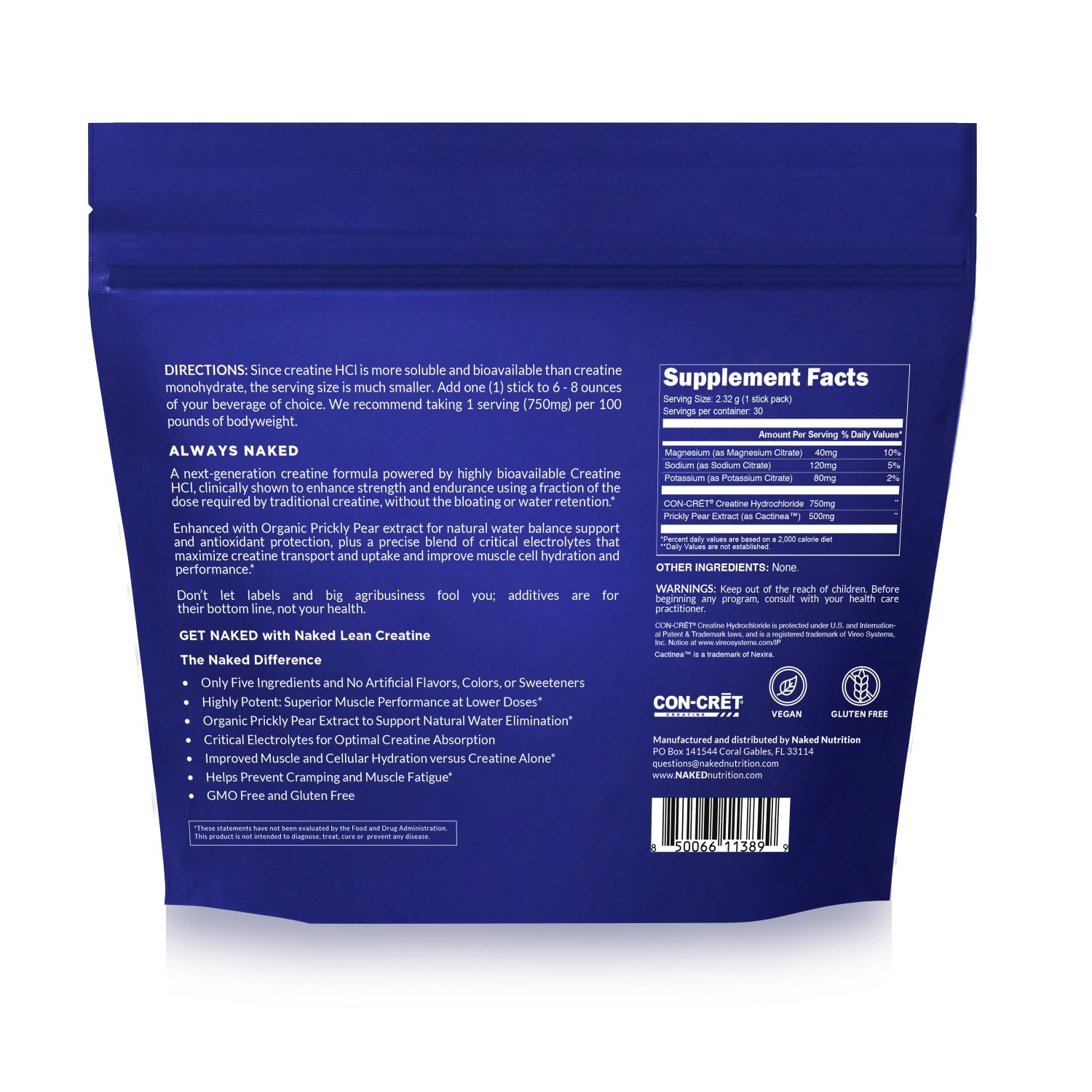 Creatine HCl Travel Packets - Stick Packs Made for Quick Mixing Around Workouts
