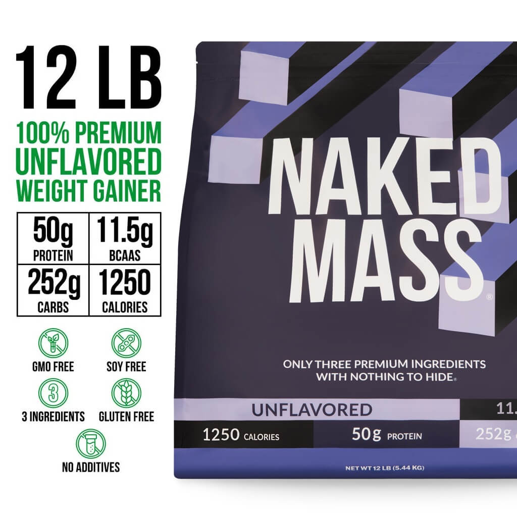 Mass Gainer Protein Supplement - Unflavored 12LB for Straightforward High - Calorie Nutrition