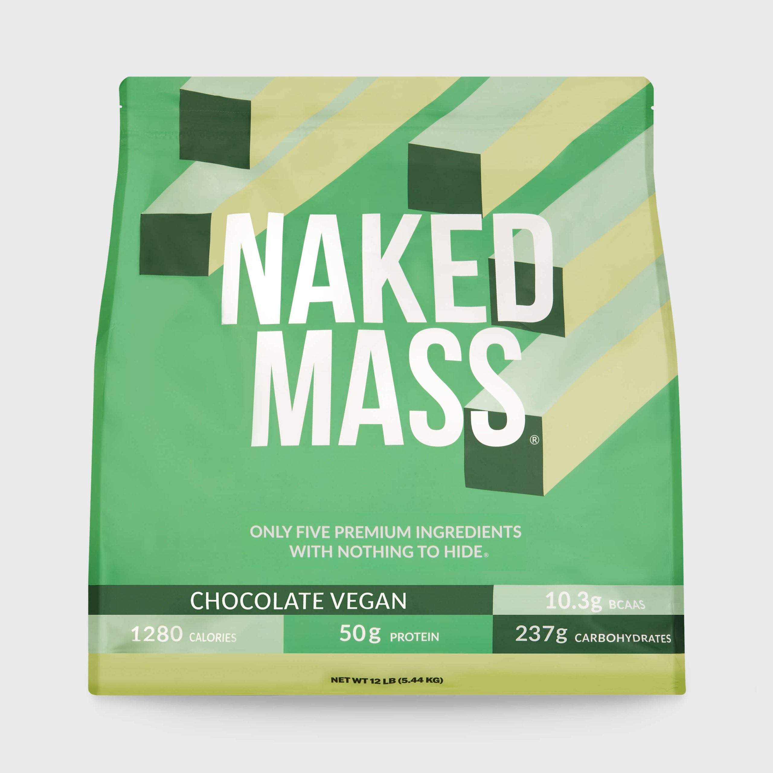 Chocolate Vegan Mass Gainer Supplement - Chocolate (Vegan) 12LB for Straightforward High - Calorie Nutrition