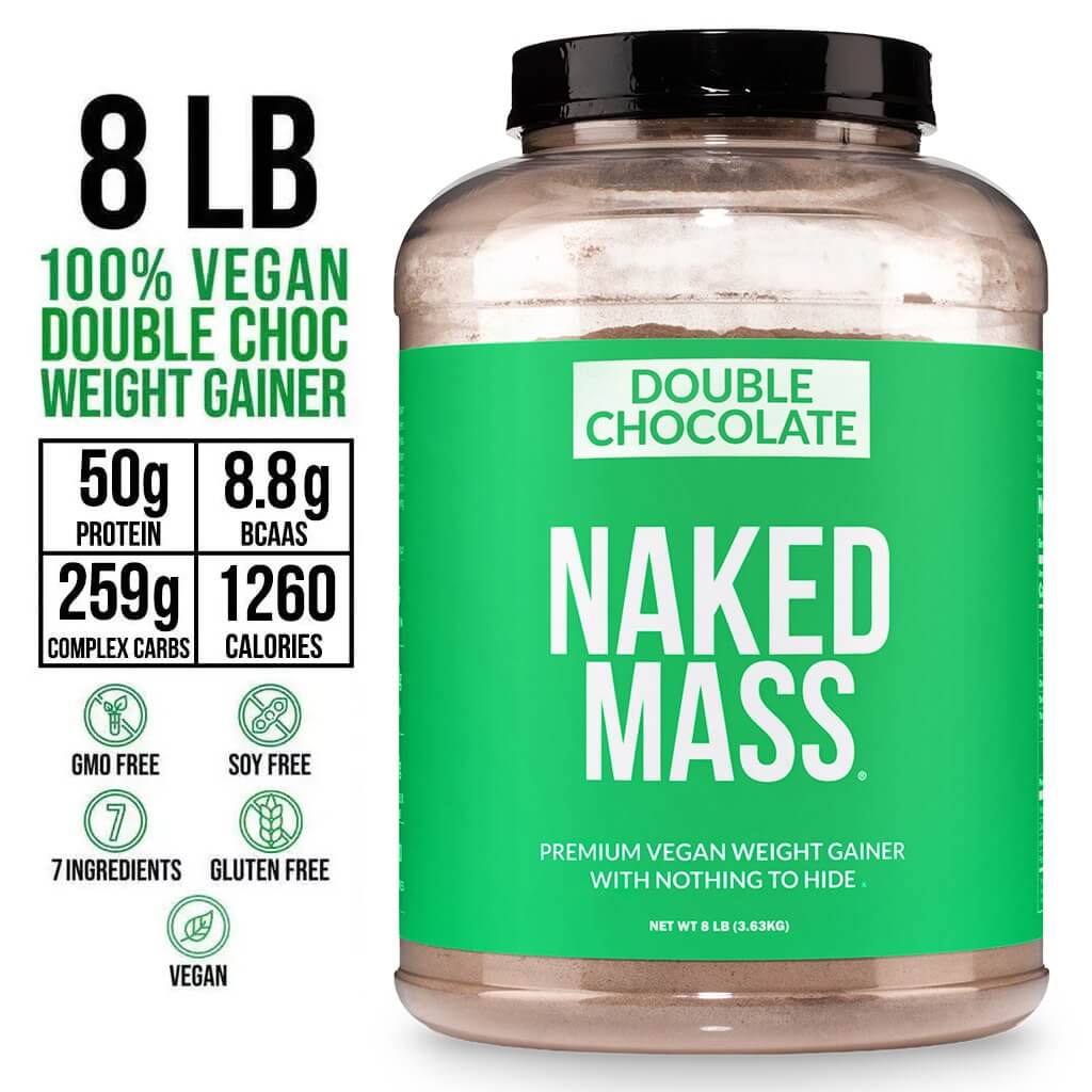 Double Chocolate Vegan Mass Gainer Supplement - Double Chocolate (Vegan) for Straightforward High - Calorie Nutrition