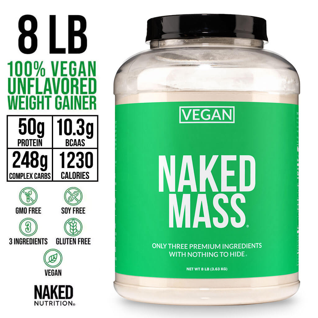 Vegan Mass Gainer Supplement - Unflavored (Vegan) for Straightforward High - Calorie Nutrition