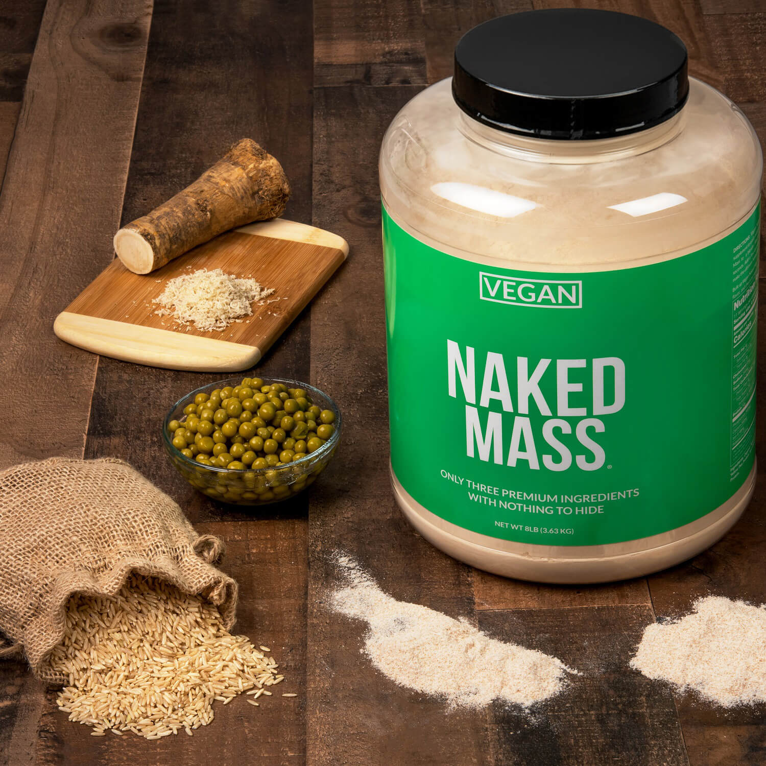 Vegan Mass Gainer Supplement - Unflavored (Vegan) for Straightforward High - Calorie Nutrition