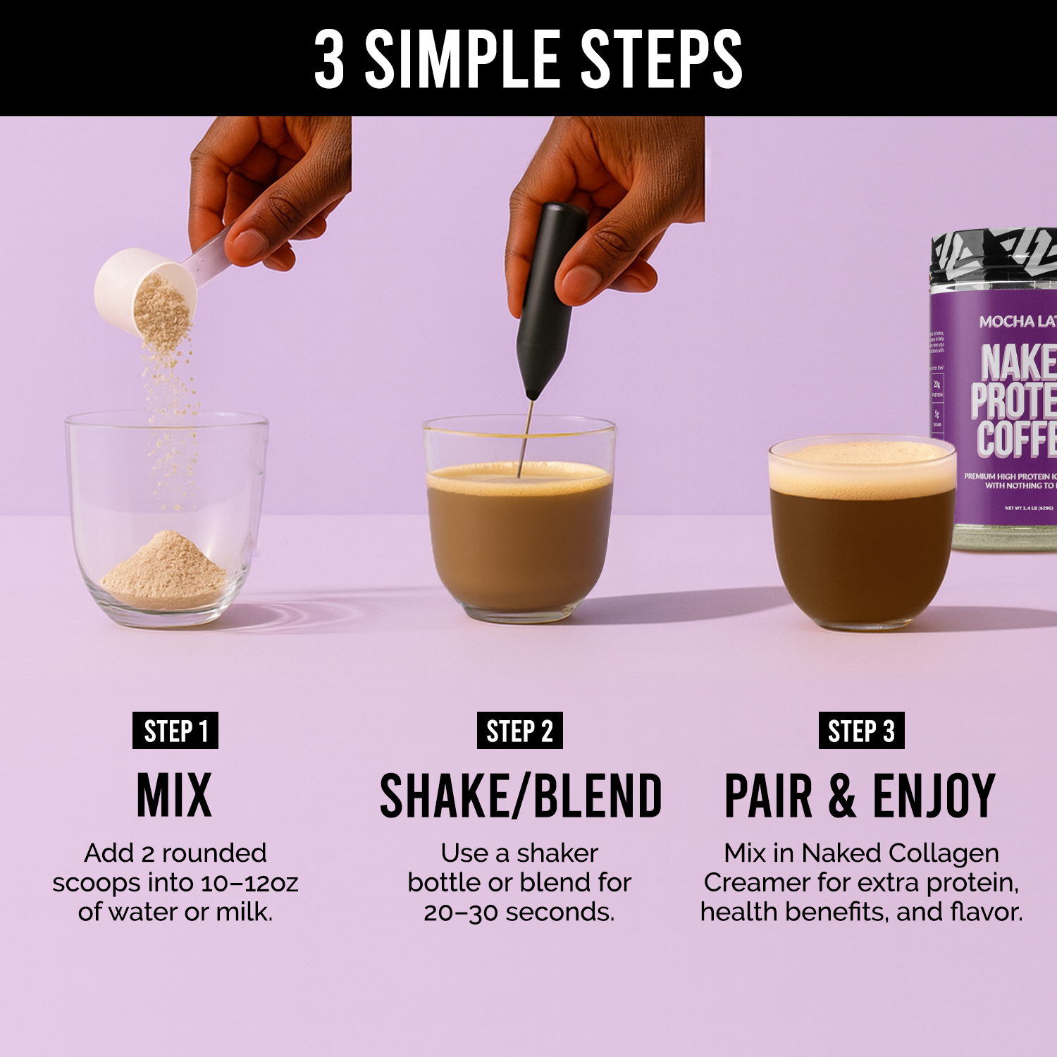 Mocha Latte Protein Iced Coffee - Mocha Latte Made for Quick Coffee - Based Protein Drinks