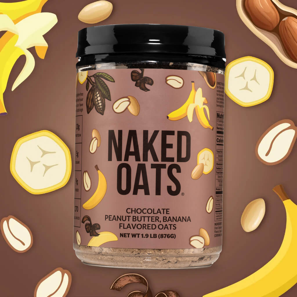 Chocolate Peanut Butter Banana Protein Oats - Chocolate PB Banana for Simple Oatmeal and Breakfast Routines