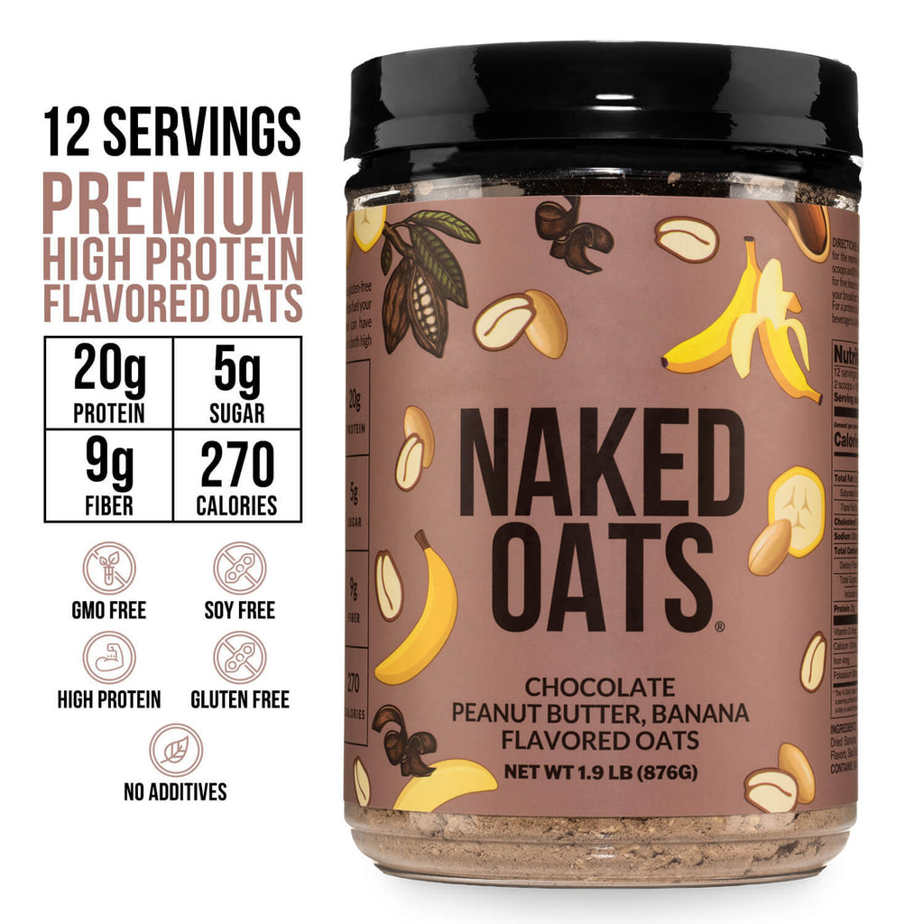 Chocolate Peanut Butter Banana Protein Oats - Chocolate PB Banana for Simple Oatmeal and Breakfast Routines