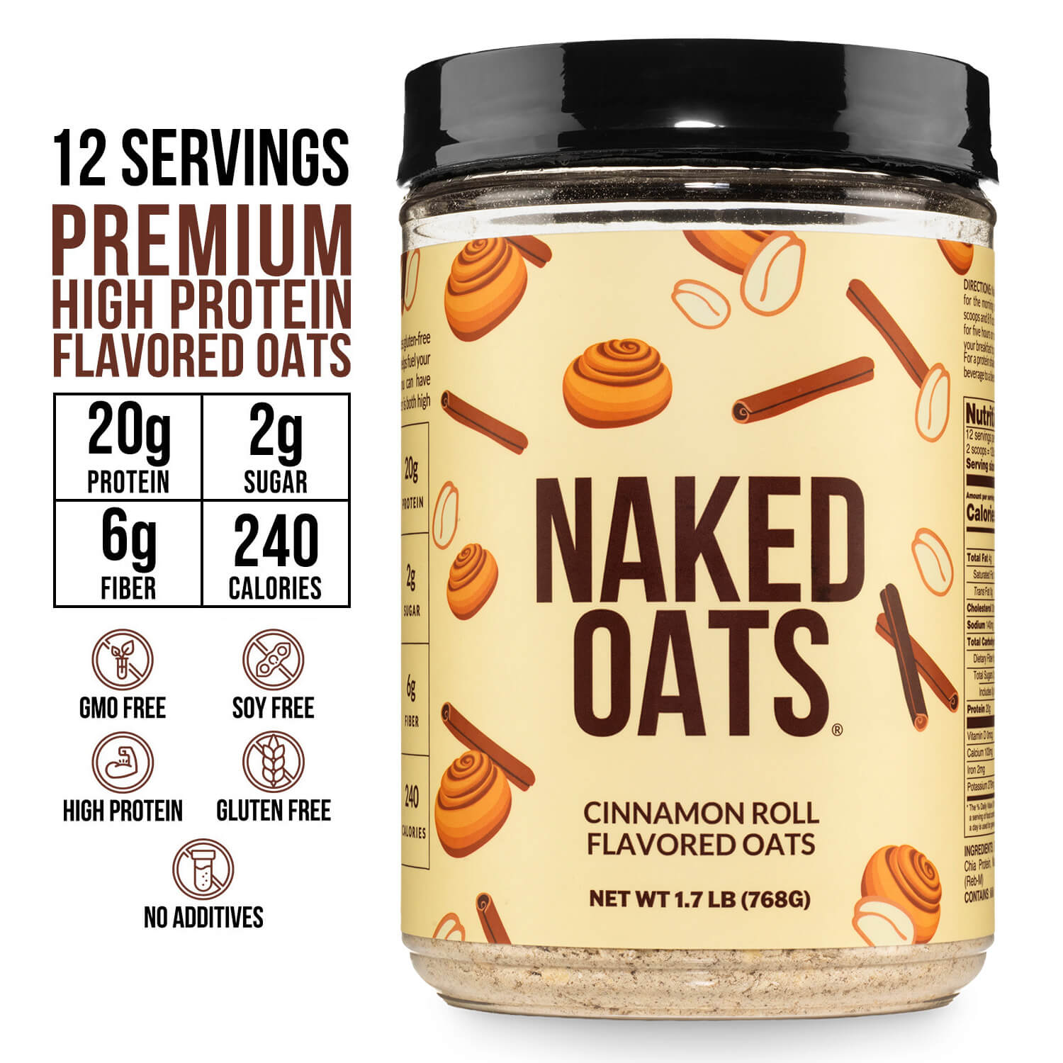 Cinnamon Roll Protein Oats - Cinnamon Roll for Simple Oatmeal and Breakfast Routines