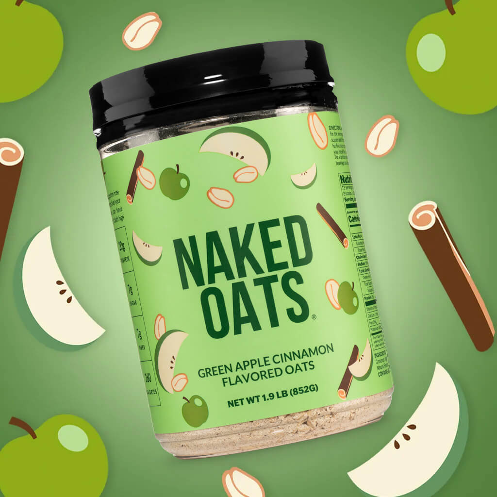 Green Apple Cinnamon Protein Oats - Green Apple Cinnamon for Simple Oatmeal and Breakfast Routines
