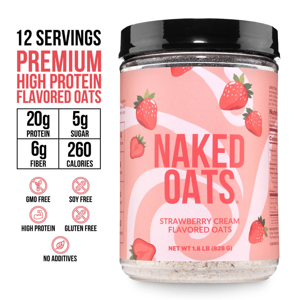 Strawberry Cream Protein Oats - Strawberry Cream for Simple Oatmeal and Breakfast Routines