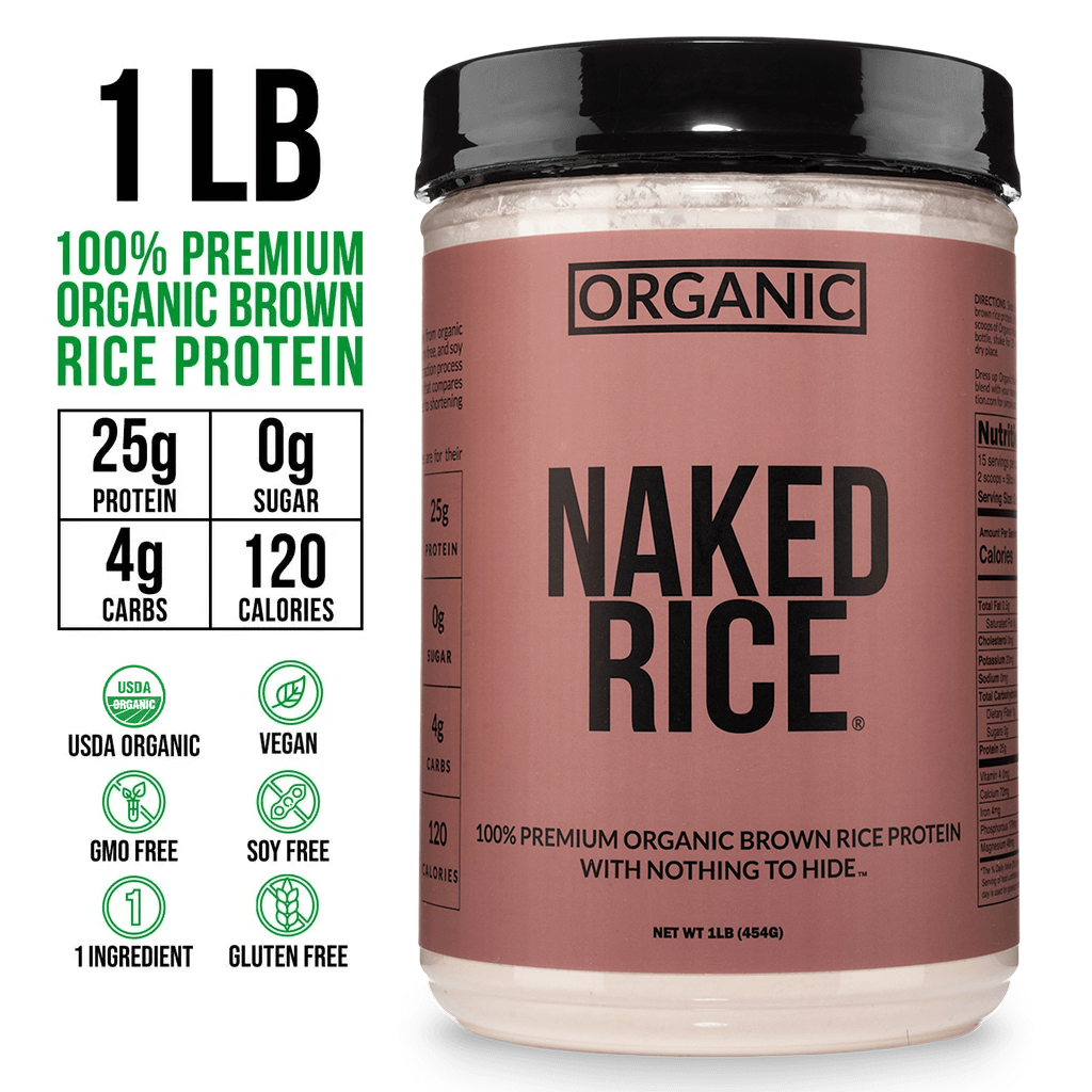 Organic Brown Rice Protein Powder 1lb - Unflavored 1LB Made for Shakes, Smoothies and Recipes
