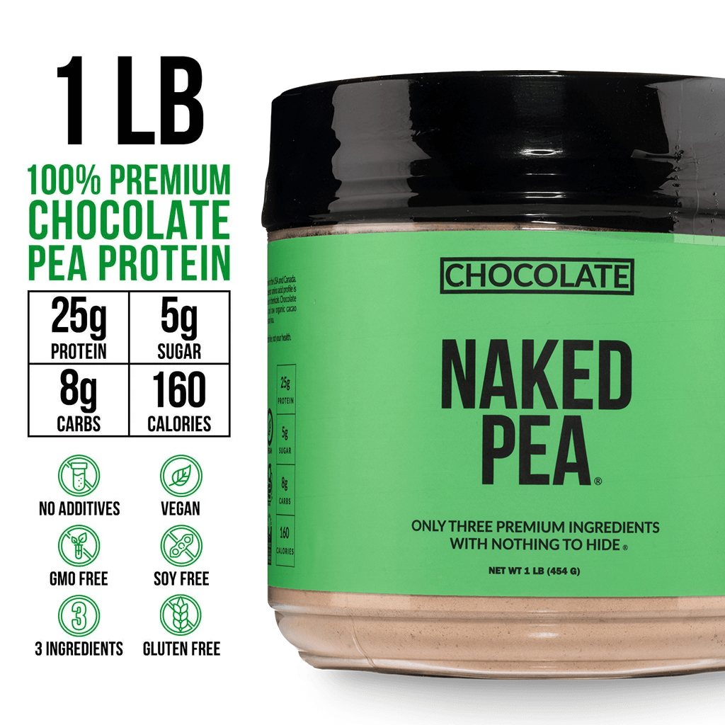 Chocolate Pea Protein Powder - Chocolate - Compact Size Made for Shakes, Smoothies and Recipes