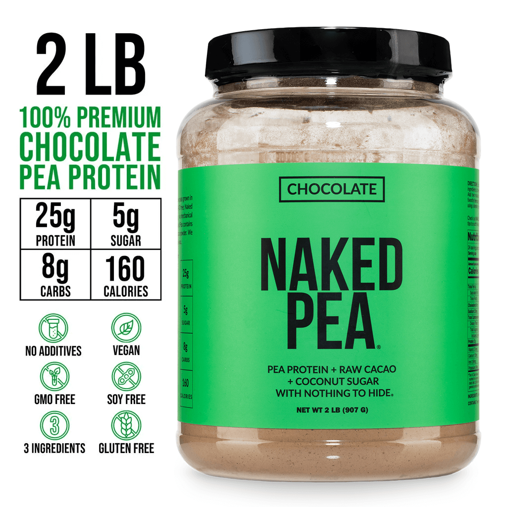 Chocolate Pea Protein Powder - Chocolate - Standard Size Made for Shakes, Smoothies and Recipes