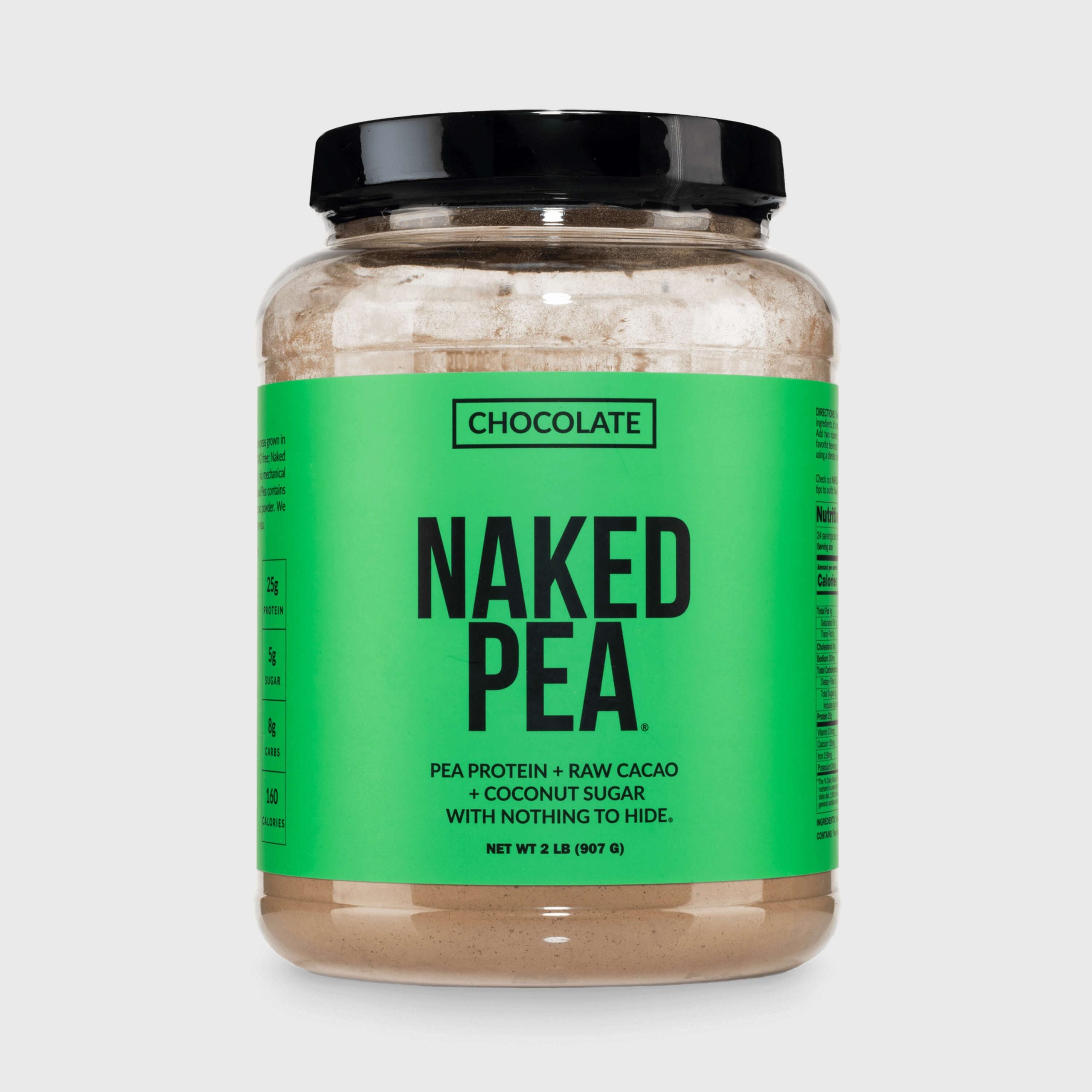 Chocolate Pea Protein Powder - Chocolate - Standard Size Made for Shakes, Smoothies and Recipes