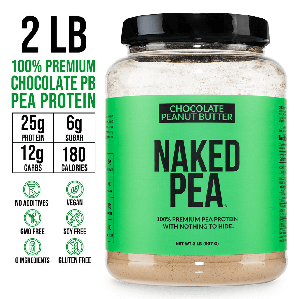 Chocolate Peanut Butter Pea Protein Powder - Chocolate PB - Chocolate Formula Made for Shakes, Smoothies and Recipes