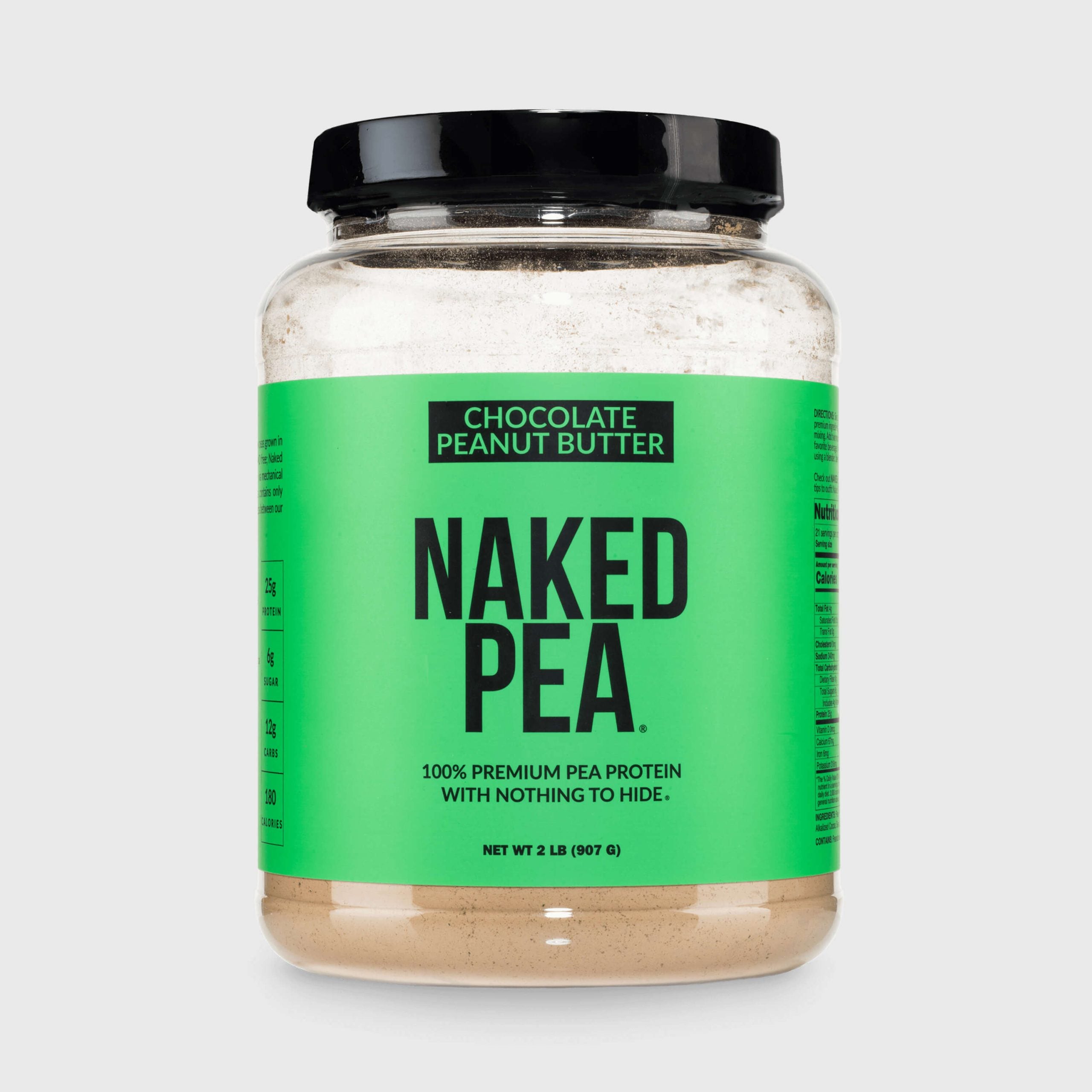 Chocolate Peanut Butter Pea Protein Powder - Chocolate PB - Chocolate Formula Made for Shakes, Smoothies and Recipes