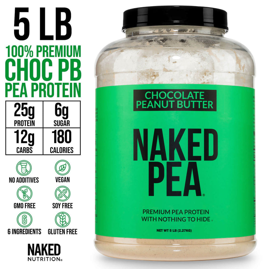Chocolate Peanut Butter Pea Protein Powder - Chocolate PB - Chocolate Formula Made for Shakes, Smoothies and Recipes