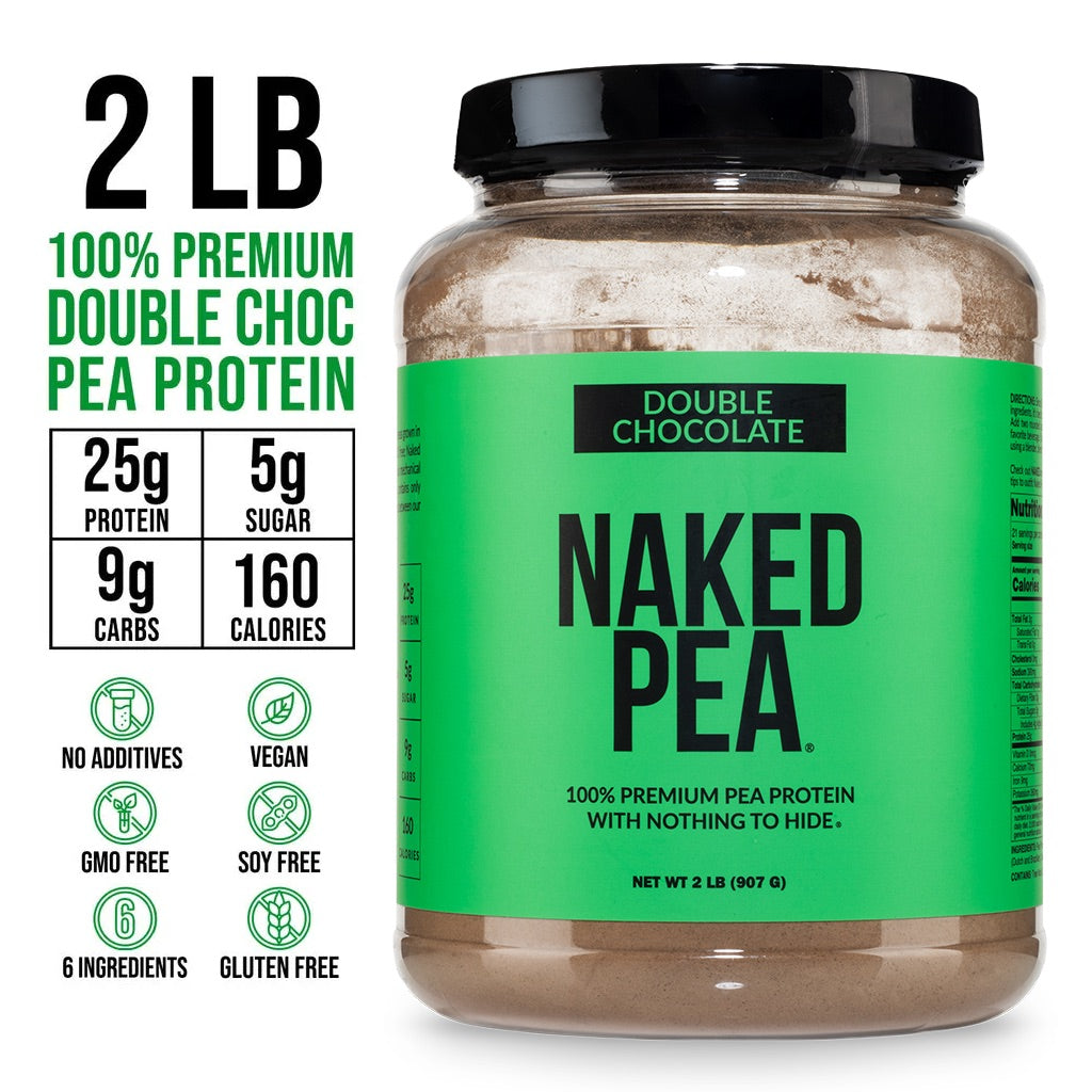 Double Chocolate Pea Protein Powder - Double Chocolate Made for Shakes, Smoothies and Recipes