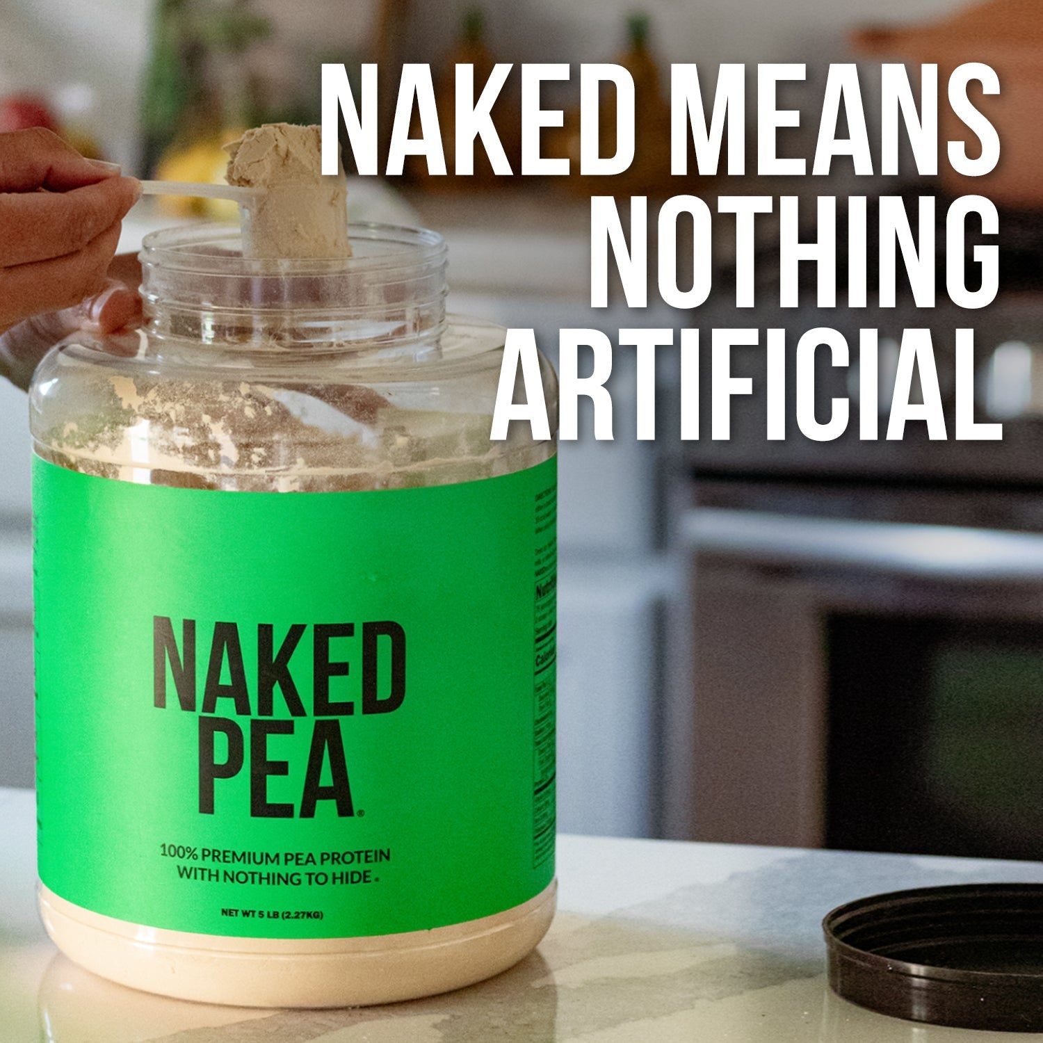 Pea Protein Powder - Unflavored - Standard Size Made for Shakes, Smoothies and Recipes