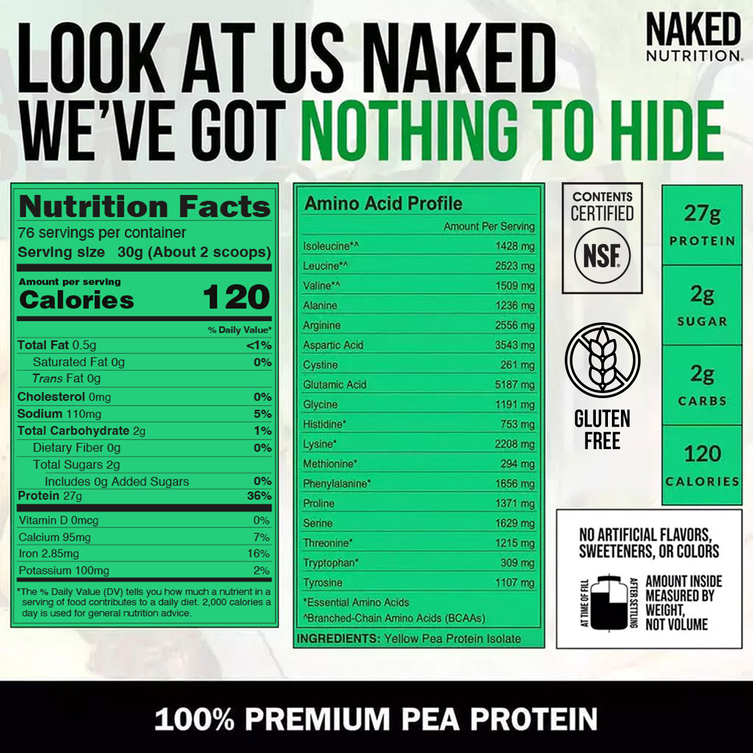 Pea Protein Powder - Unflavored - Value Size Made for Shakes, Smoothies and Recipes