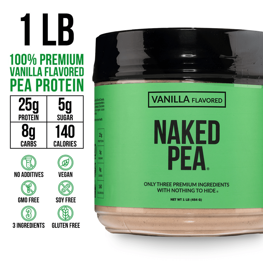 Vanilla Pea Protein Powder - Vanilla - Compact Size Made for Shakes, Smoothies and Recipes