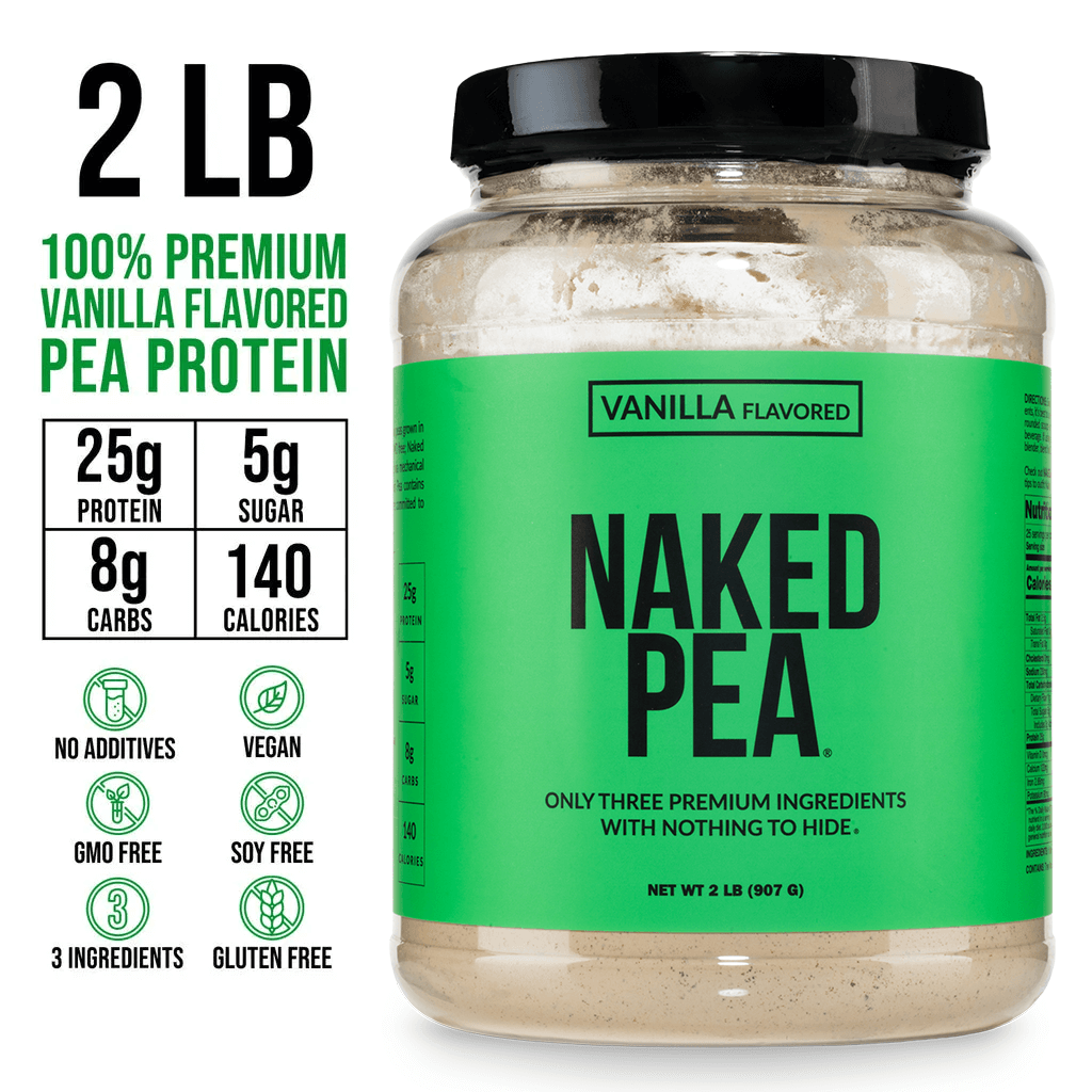 Vanilla Pea Protein Powder - Vanilla - Standard Size Made for Shakes, Smoothies and Recipes
