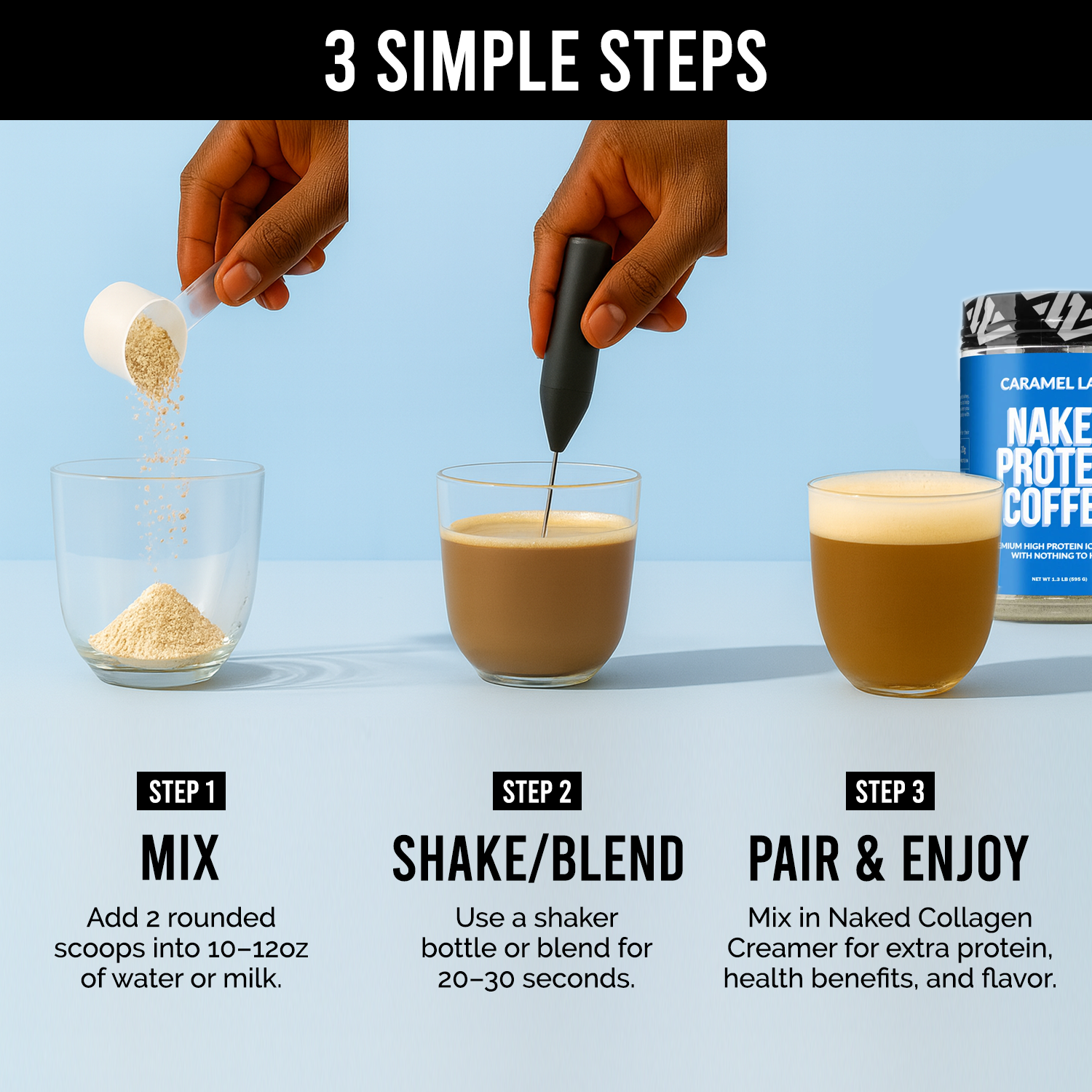 Caramel Latte Protein Iced Coffee - Caramel Latte Made for Quick Coffee - Based Protein Drinks